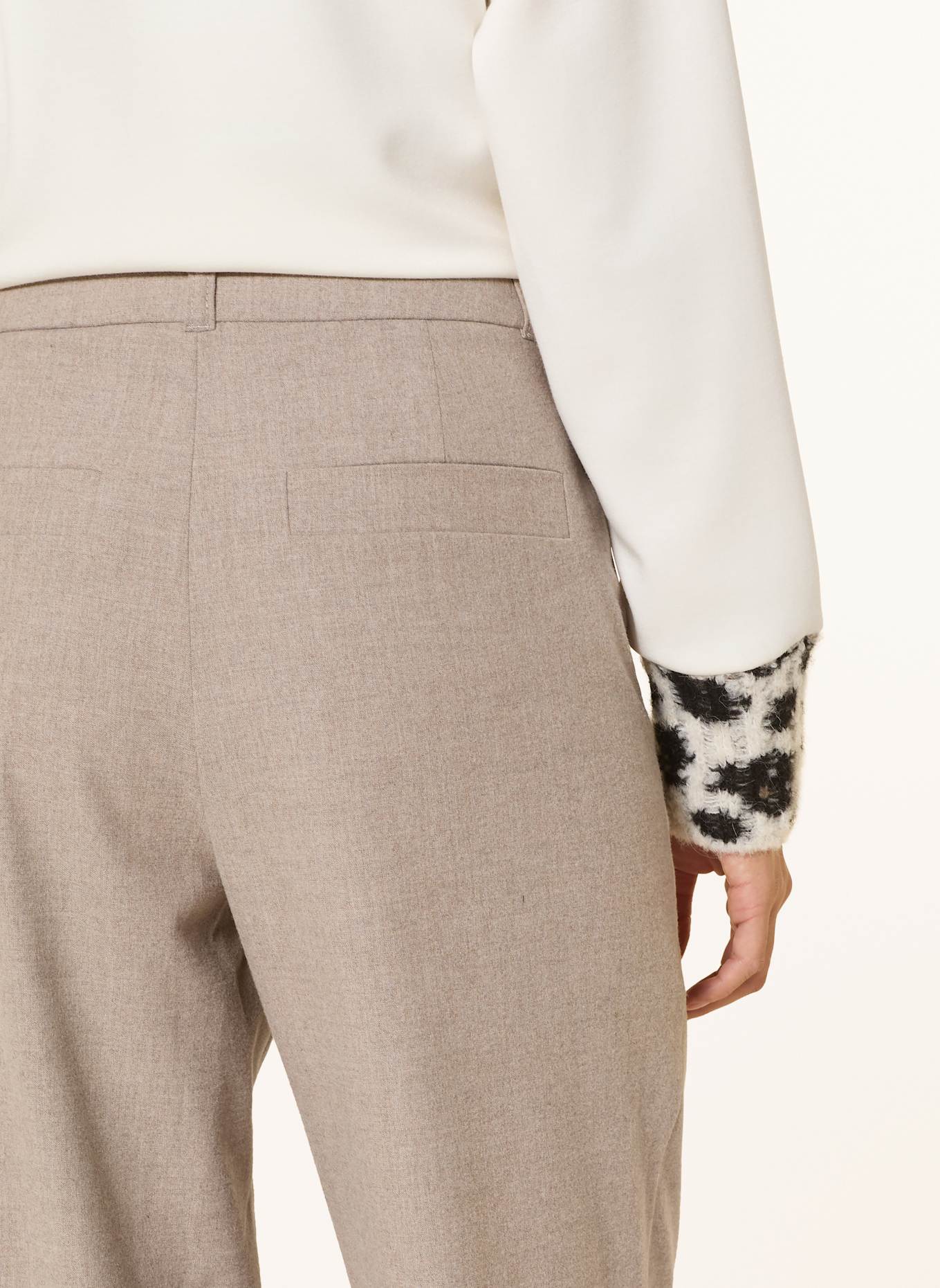 MARC CAIN Spodnie 7/8 z flaneli: 646 warm stone