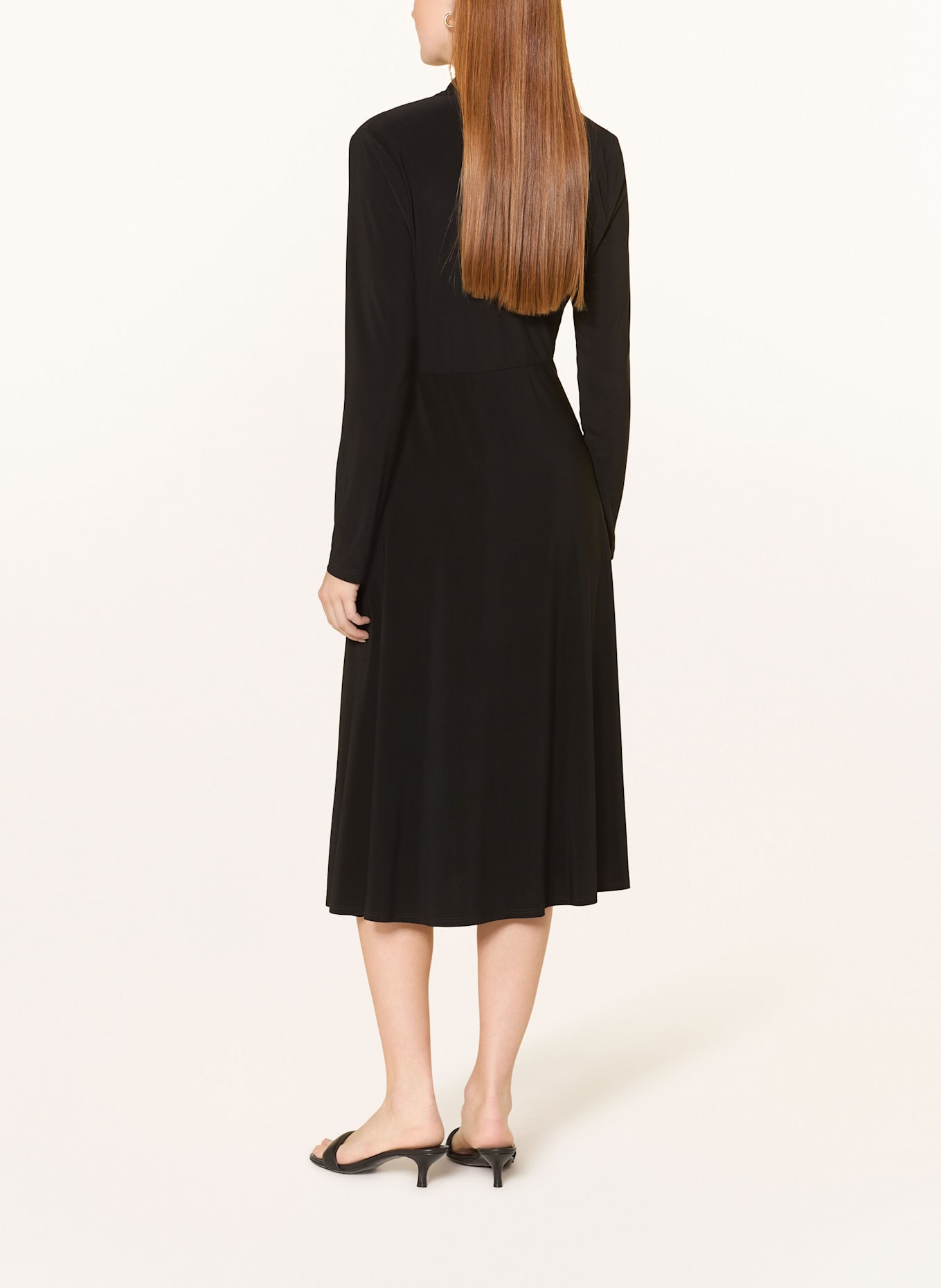 Joseph Ribkoff Jerseykleid in Wickeloptik mit 3/4-Arm: SCHWARZ