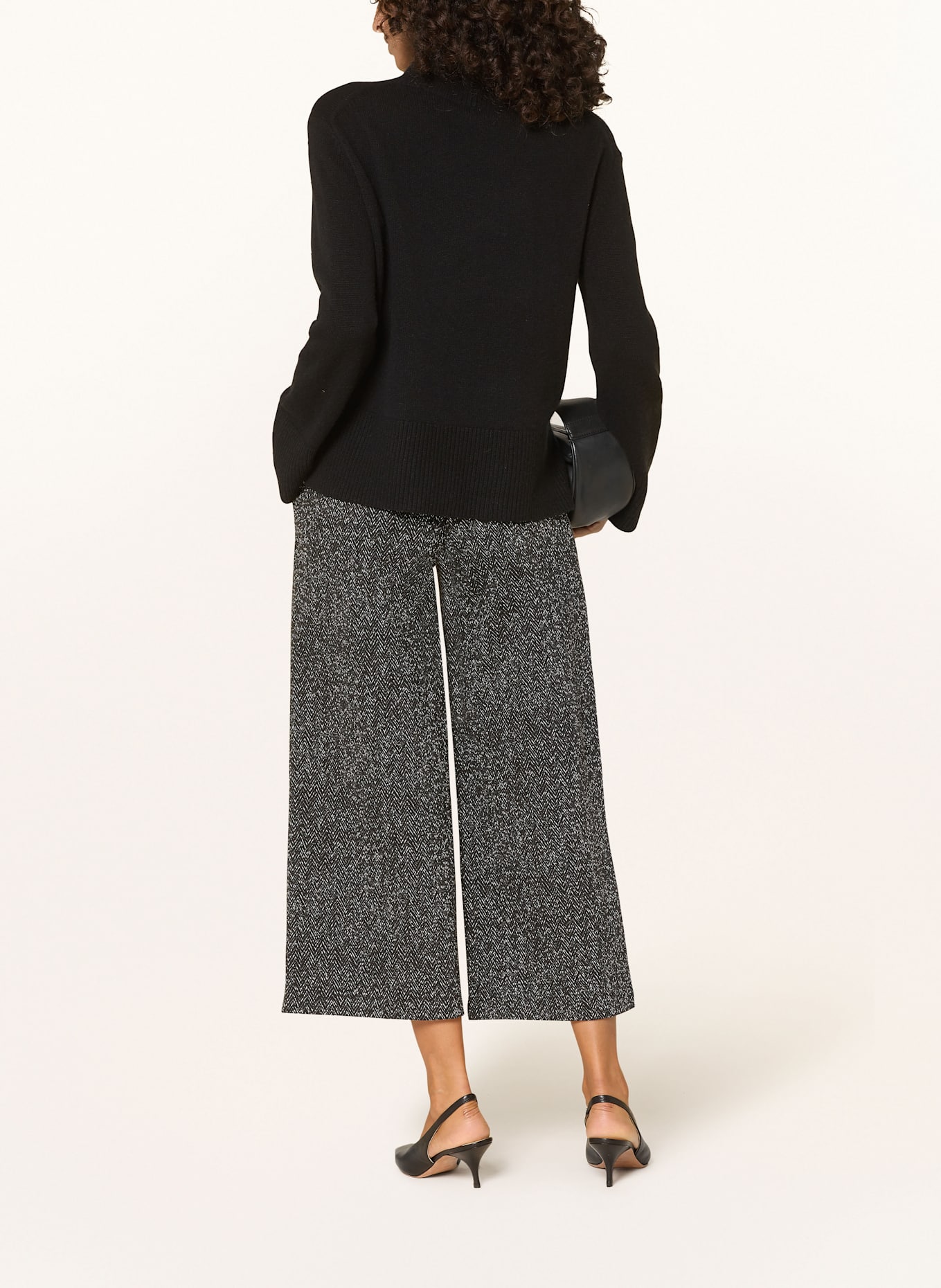 s.Oliver BLACK LABEL Culotte: SCHWARZ / WEISS