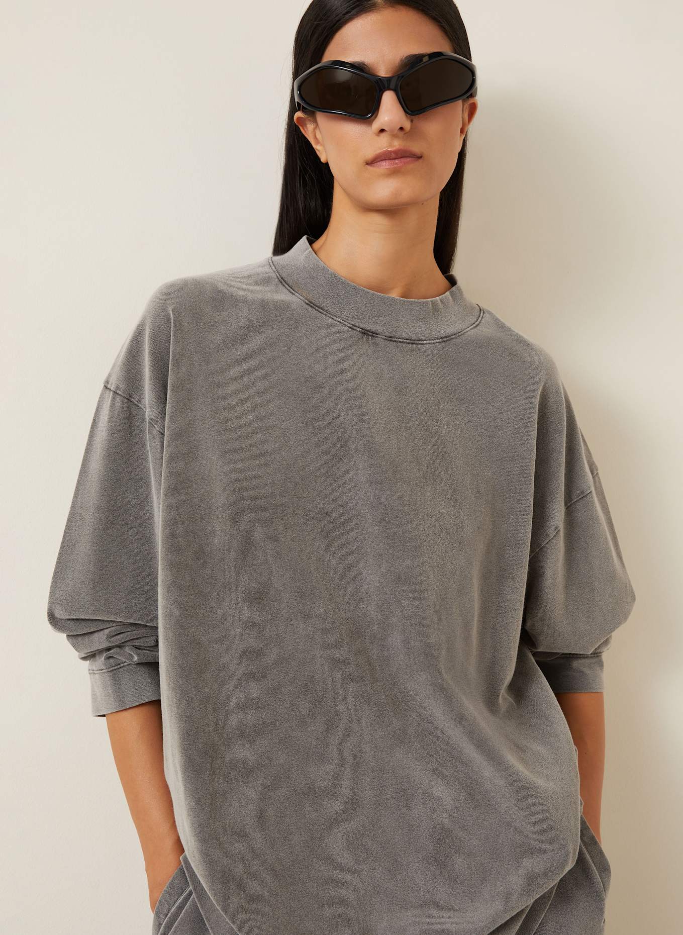 Acne Studios Koszulka z długim rękawem: SZARY