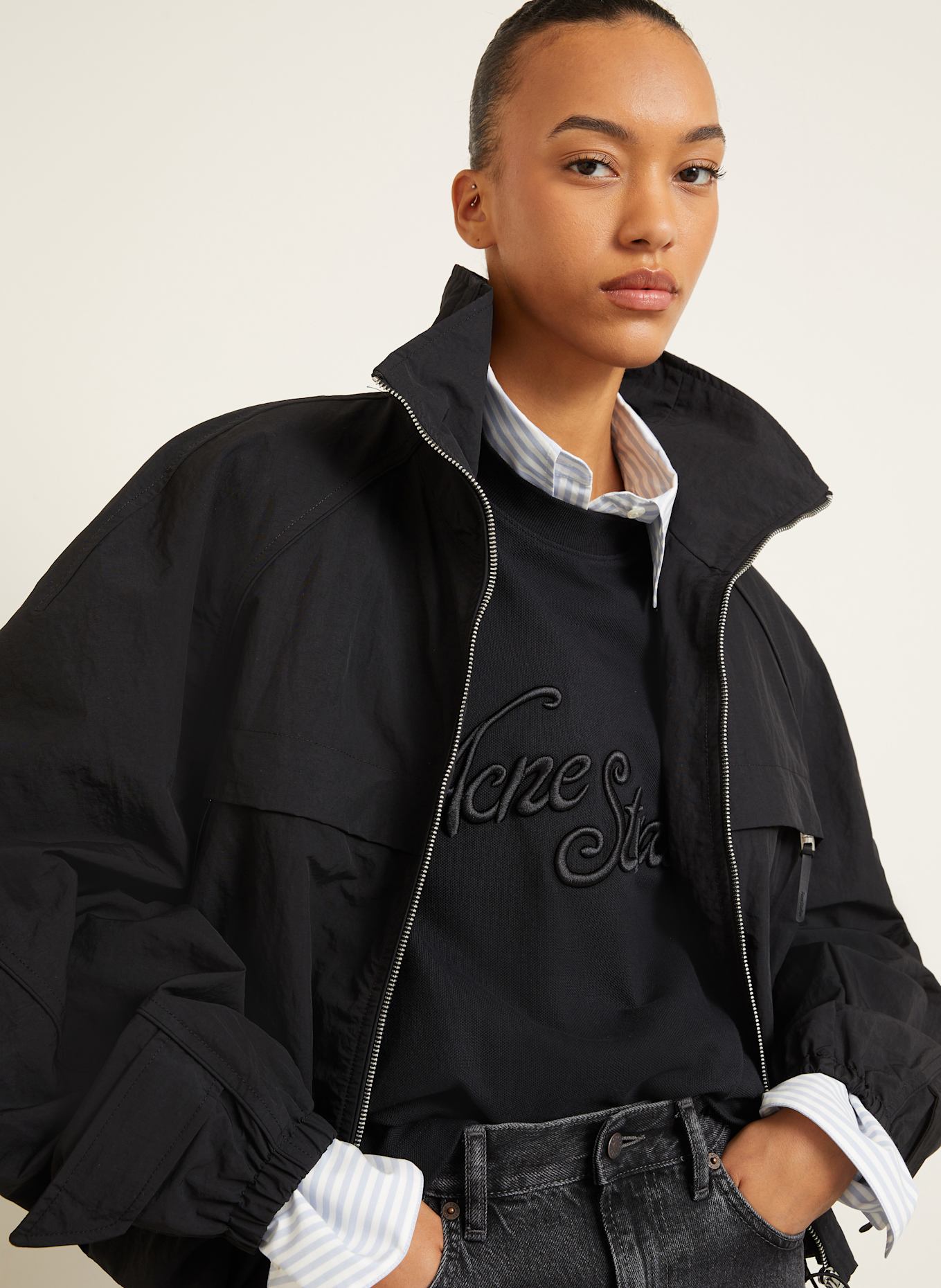Acne Studios Bomber jacket: BLACK