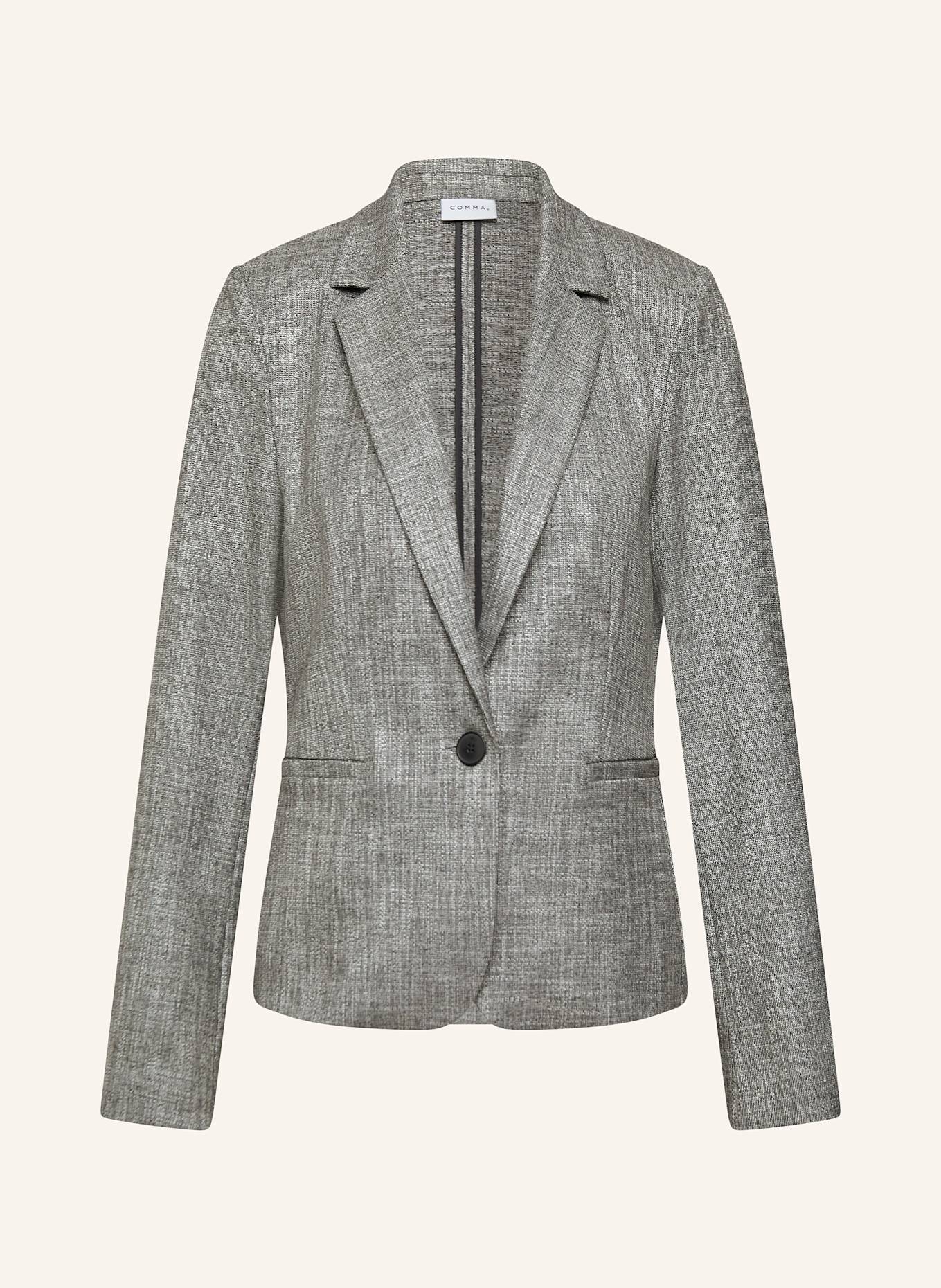 comma Blazer: DUNKELGRAU/ WEISS