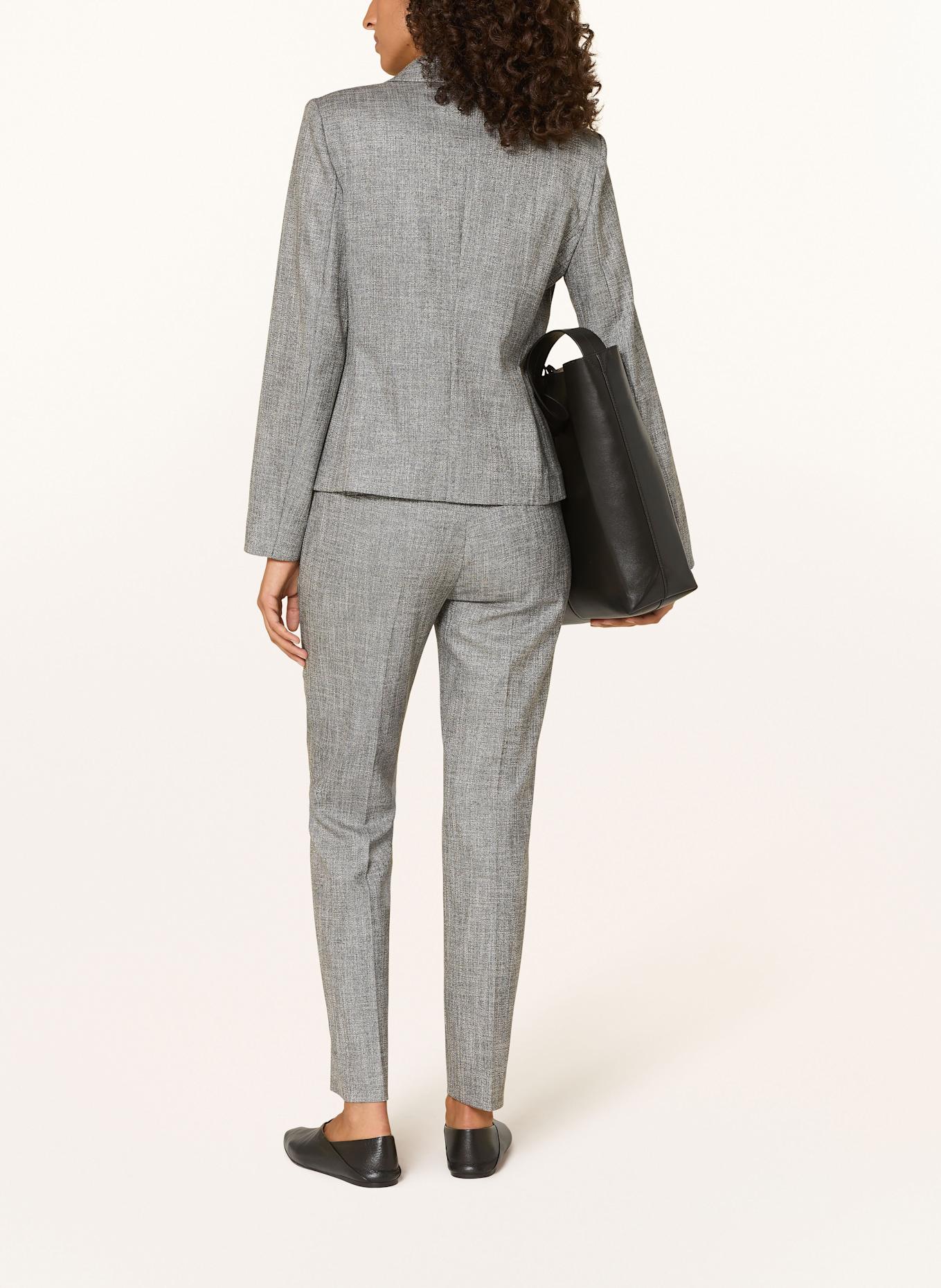 comma Blazer: DUNKELGRAU/ WEISS