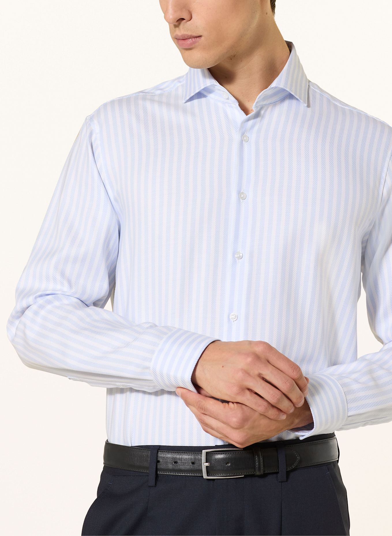 seidensticker Hemd Regular Fit: HELLBLAU / WEISS