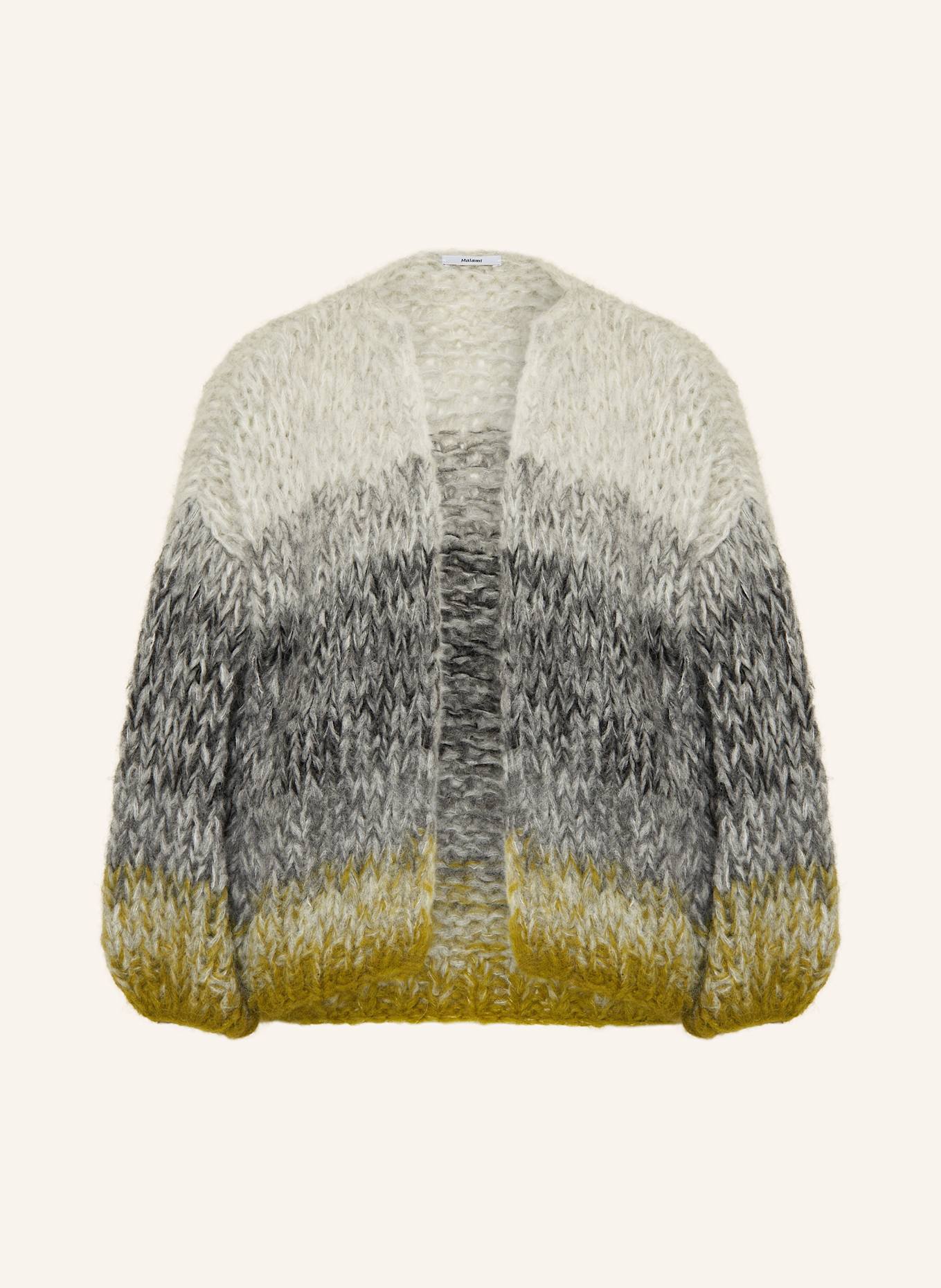 MAIAMI Strickhülle FLEECY aus Alpaka: GRAU / HELLGRAU / HELLGRÜN