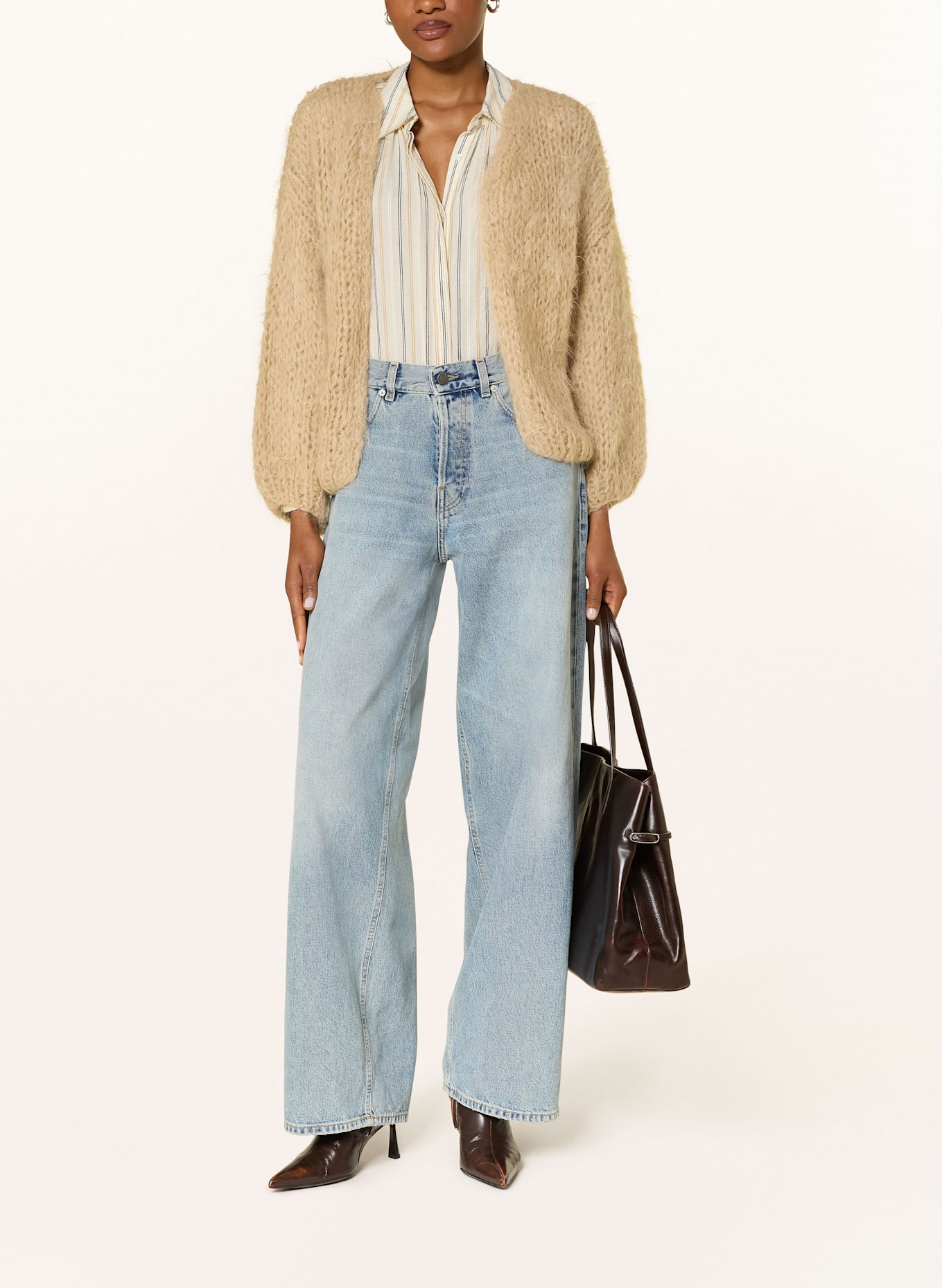 MAIAMI Strickhülle aus Alpaka: BEIGE