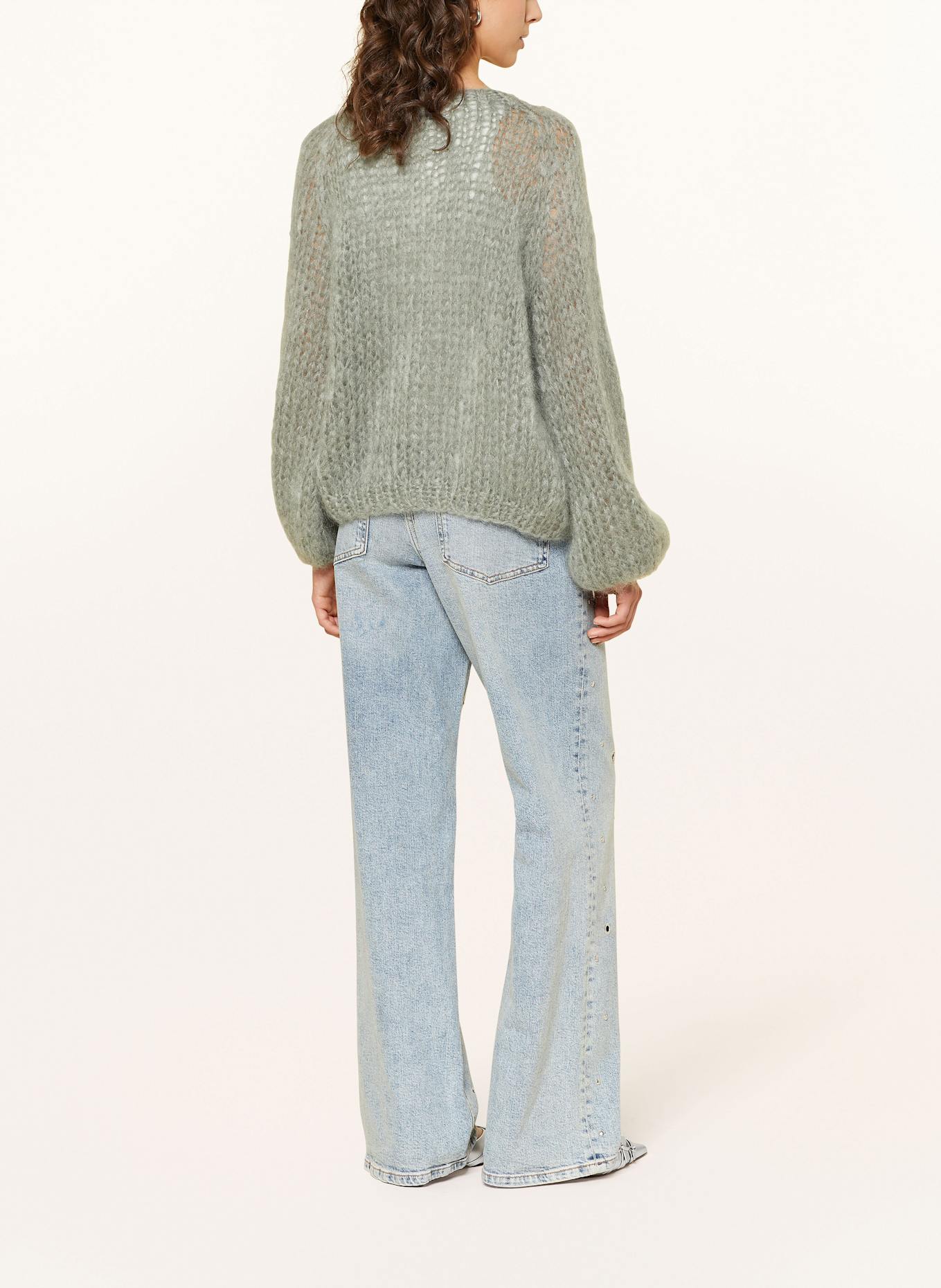 MAIAMI Strickhülle aus Mohair: DUNKELGRÜN