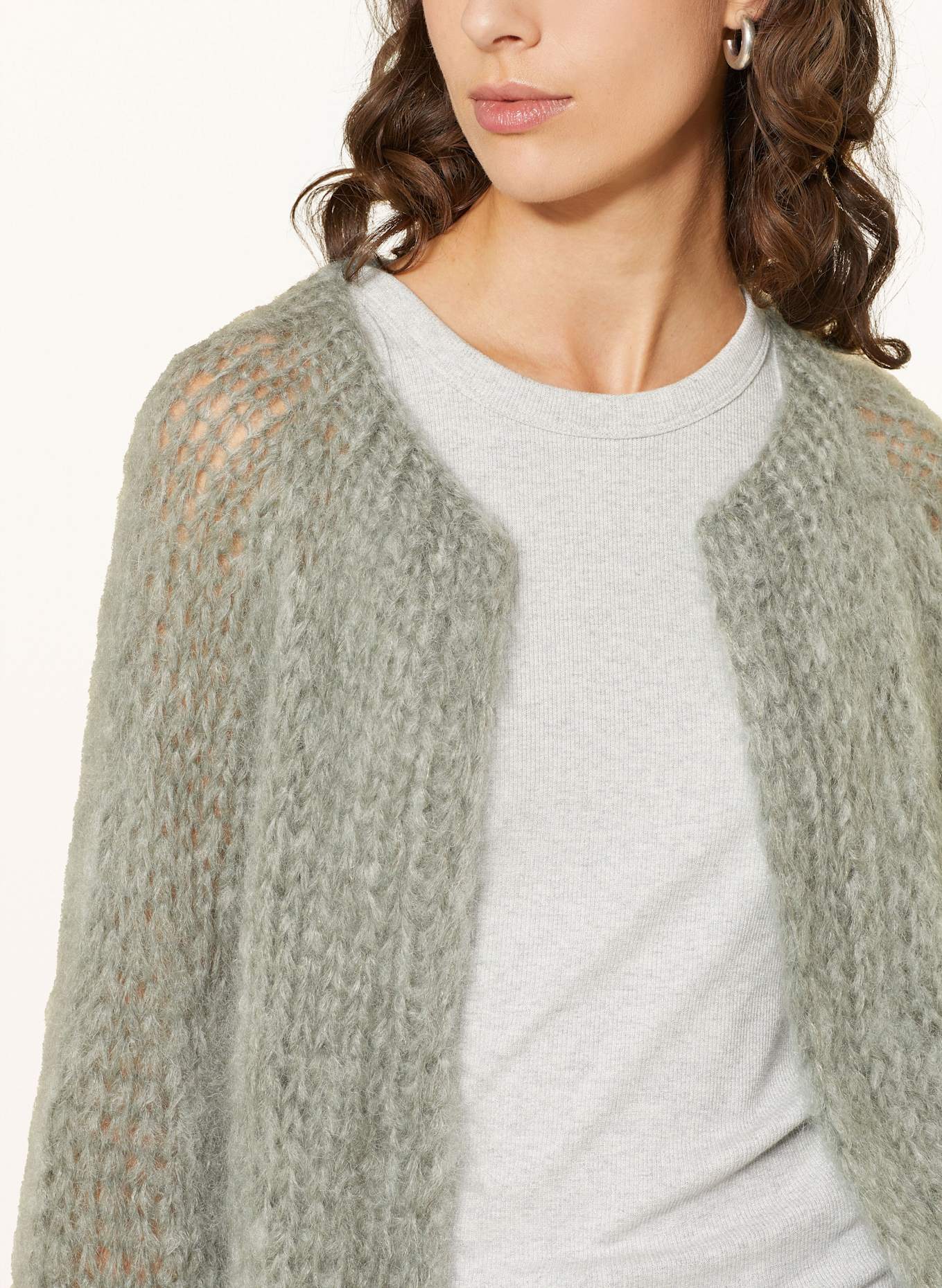 MAIAMI Strickhülle aus Mohair: DUNKELGRÜN