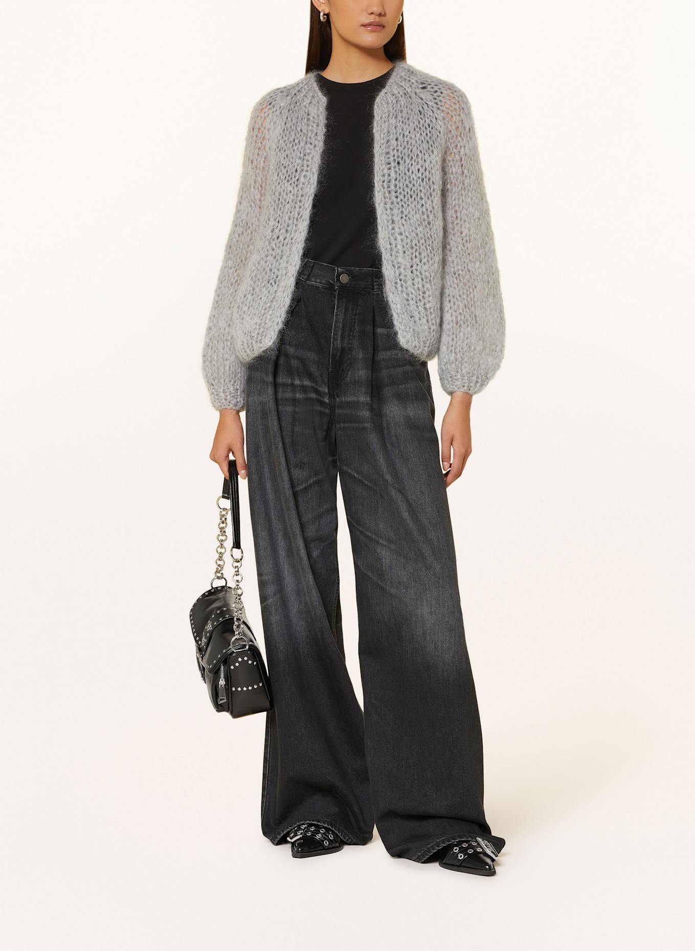 MAIAMI Strickhülle aus Mohair: GRAU