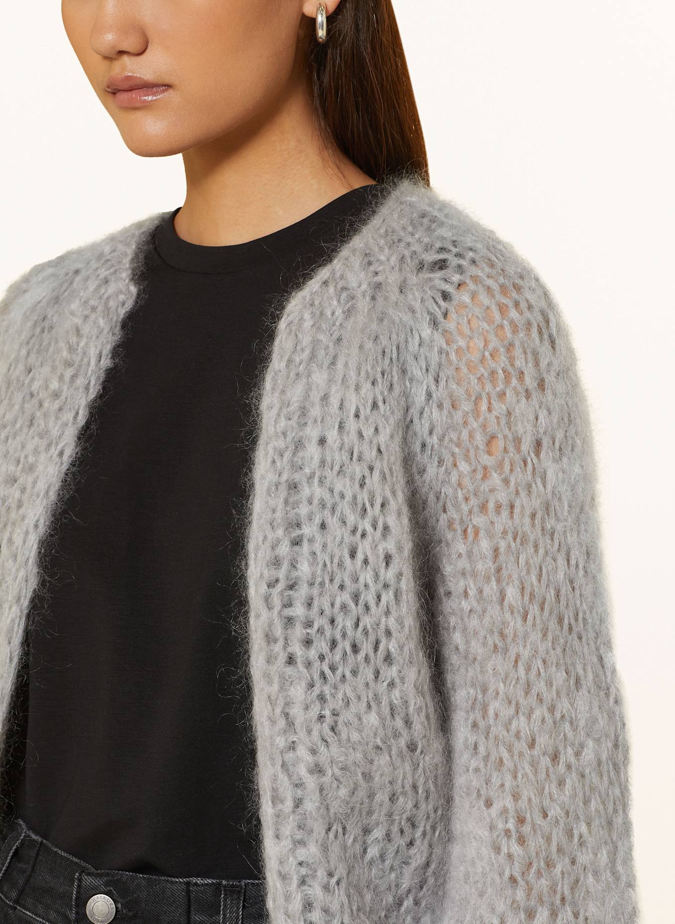 MAIAMI Strickhülle aus Mohair: GRAU