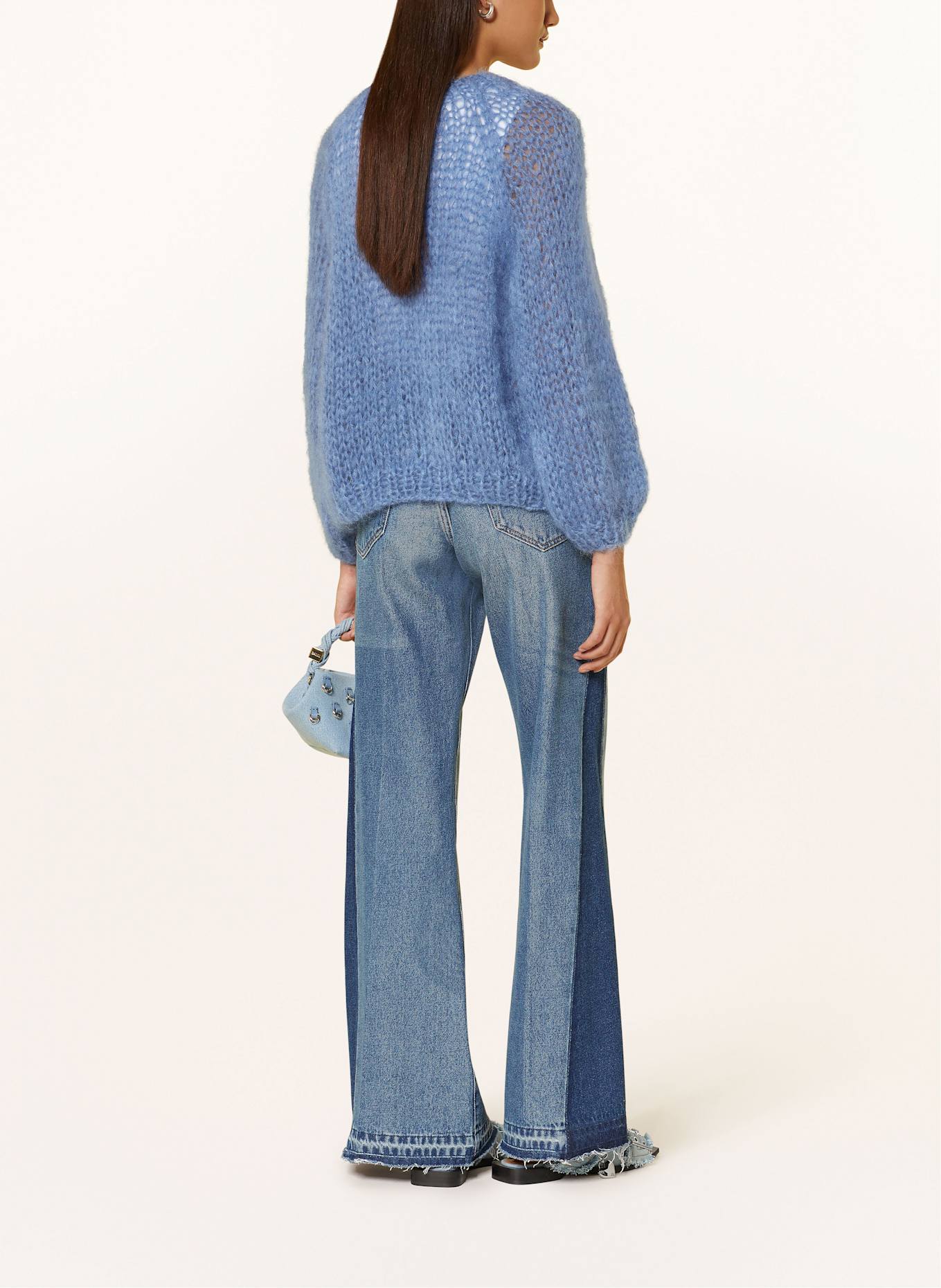 MAIAMI Strickhülle aus Mohair: BLAU