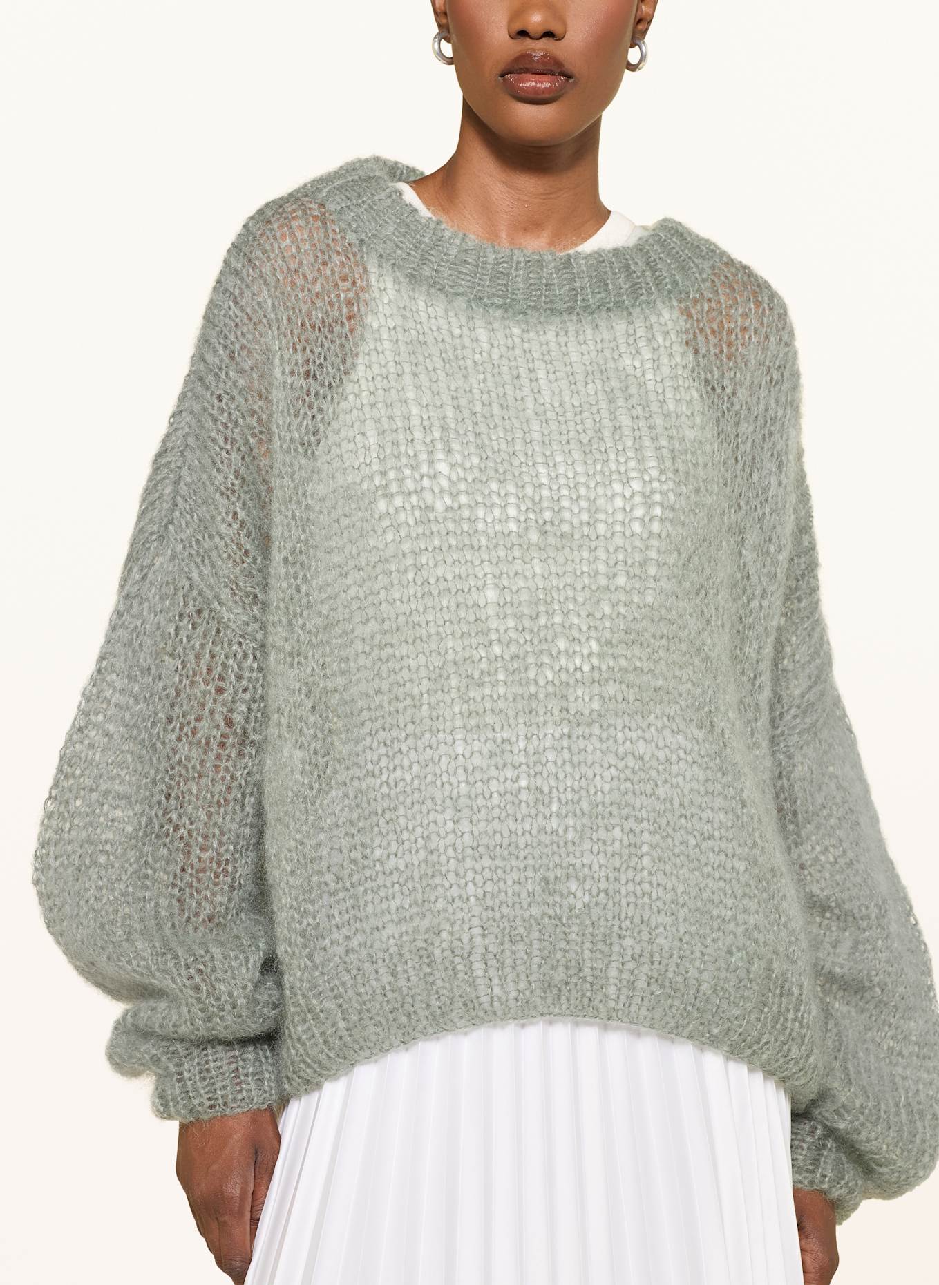 MAIAMI Mohair-Pullover: GRÜN