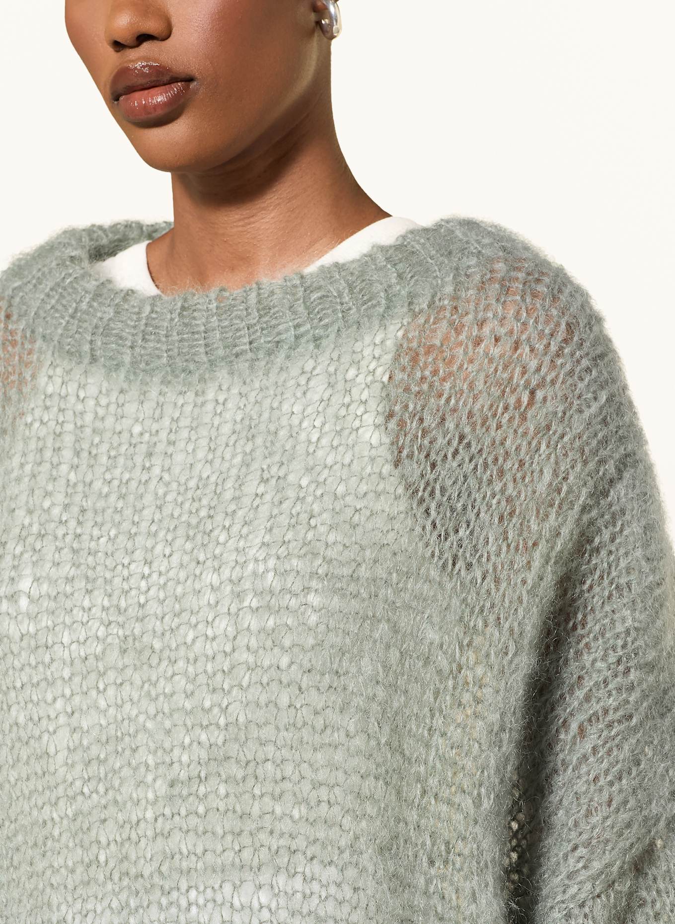 MAIAMI Mohair-Pullover: GRÜN