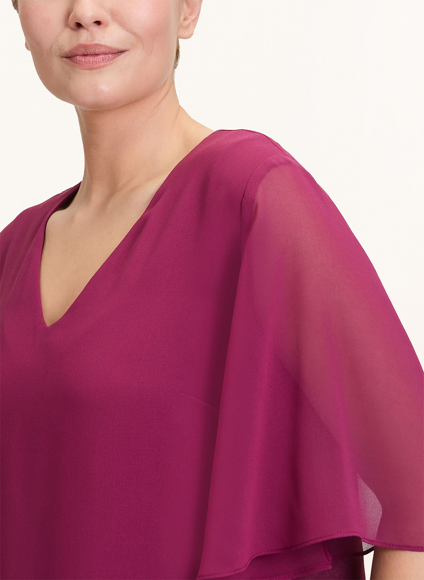 Vera Mont Jumpsuit mit 3/4-Arm und Volants: FUCHSIA