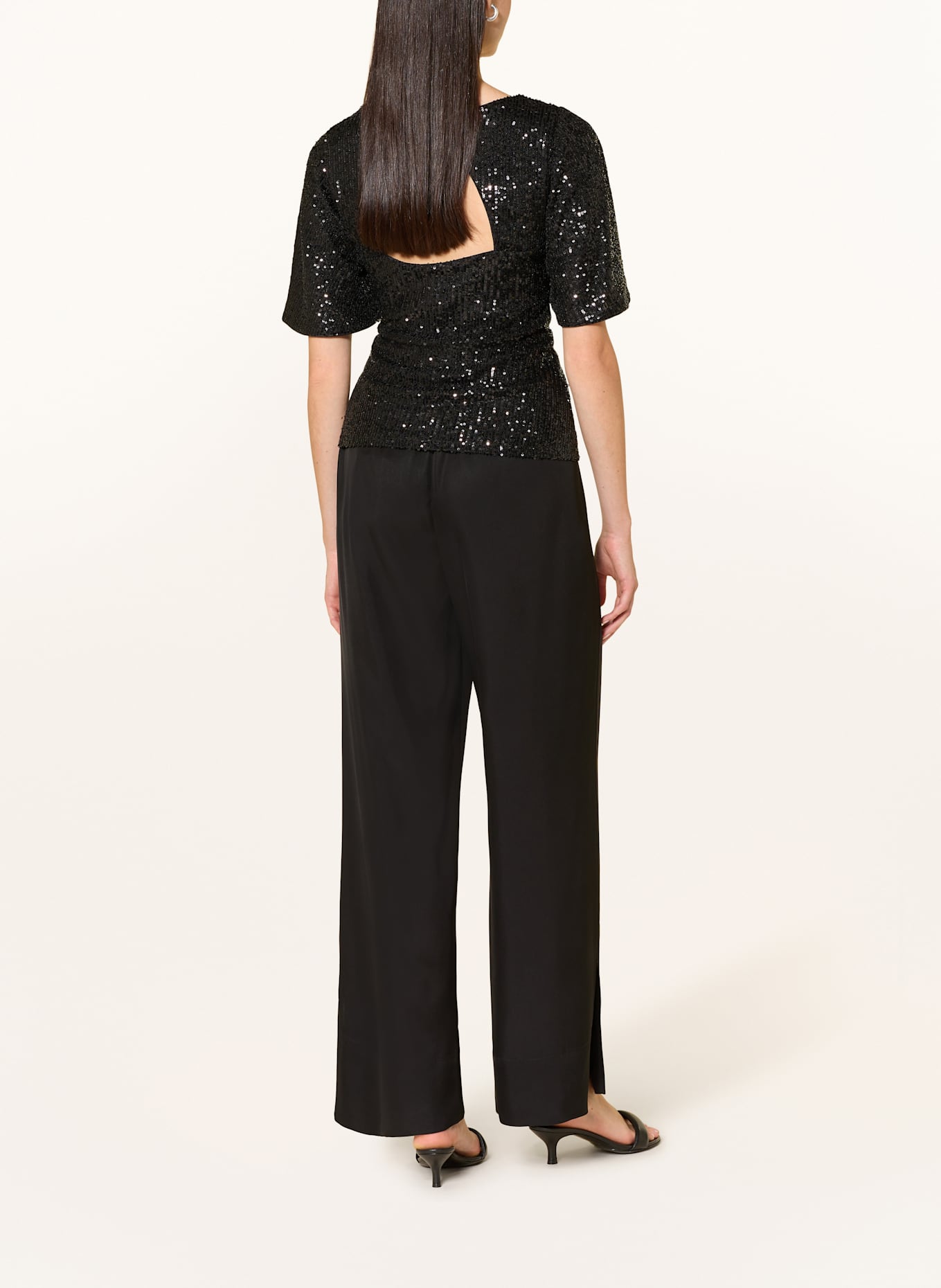 V by Vera Mont Blusenshirt mit Pailletten: SCHWARZ