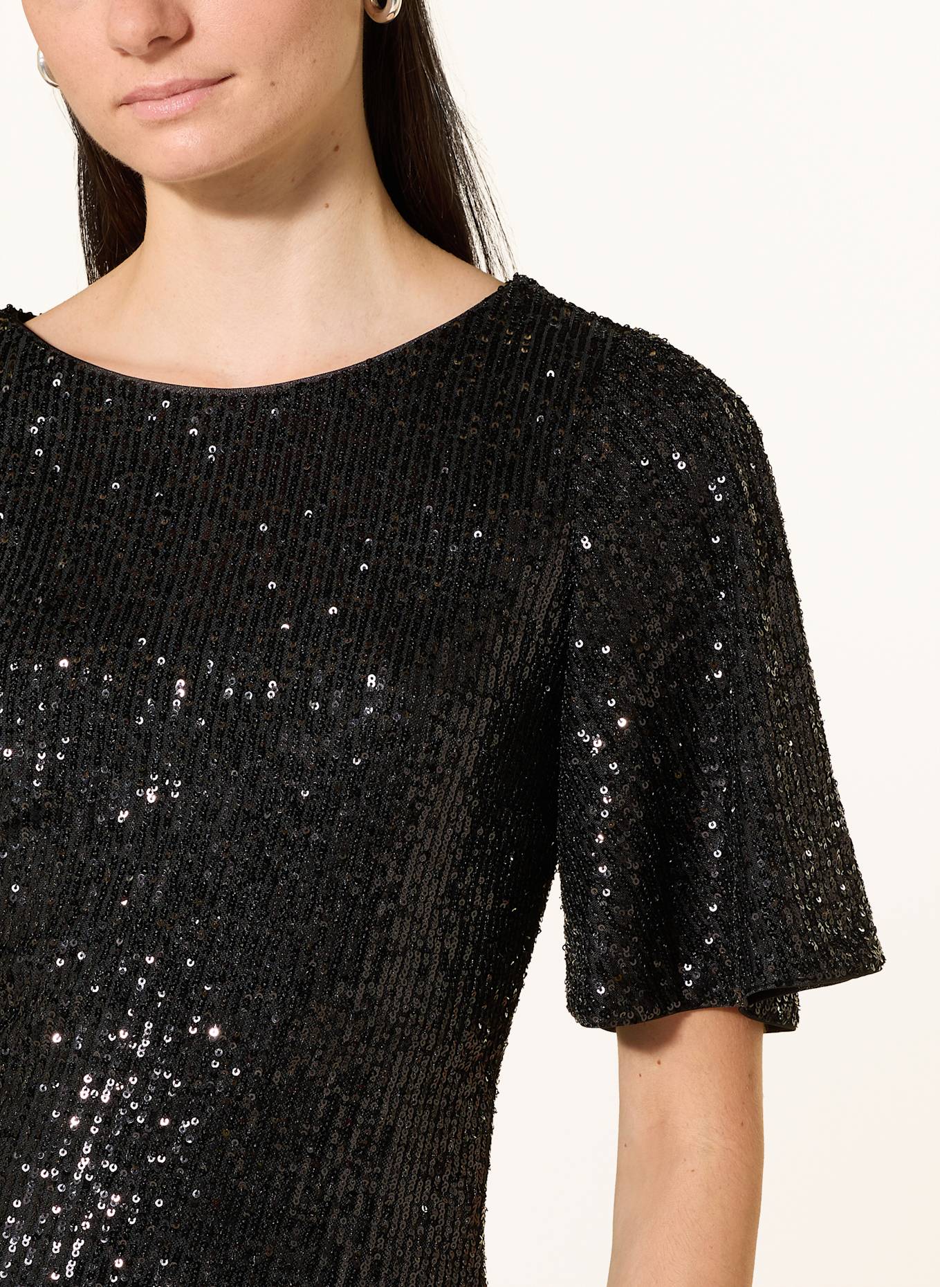 V by Vera Mont Blusenshirt mit Pailletten: SCHWARZ