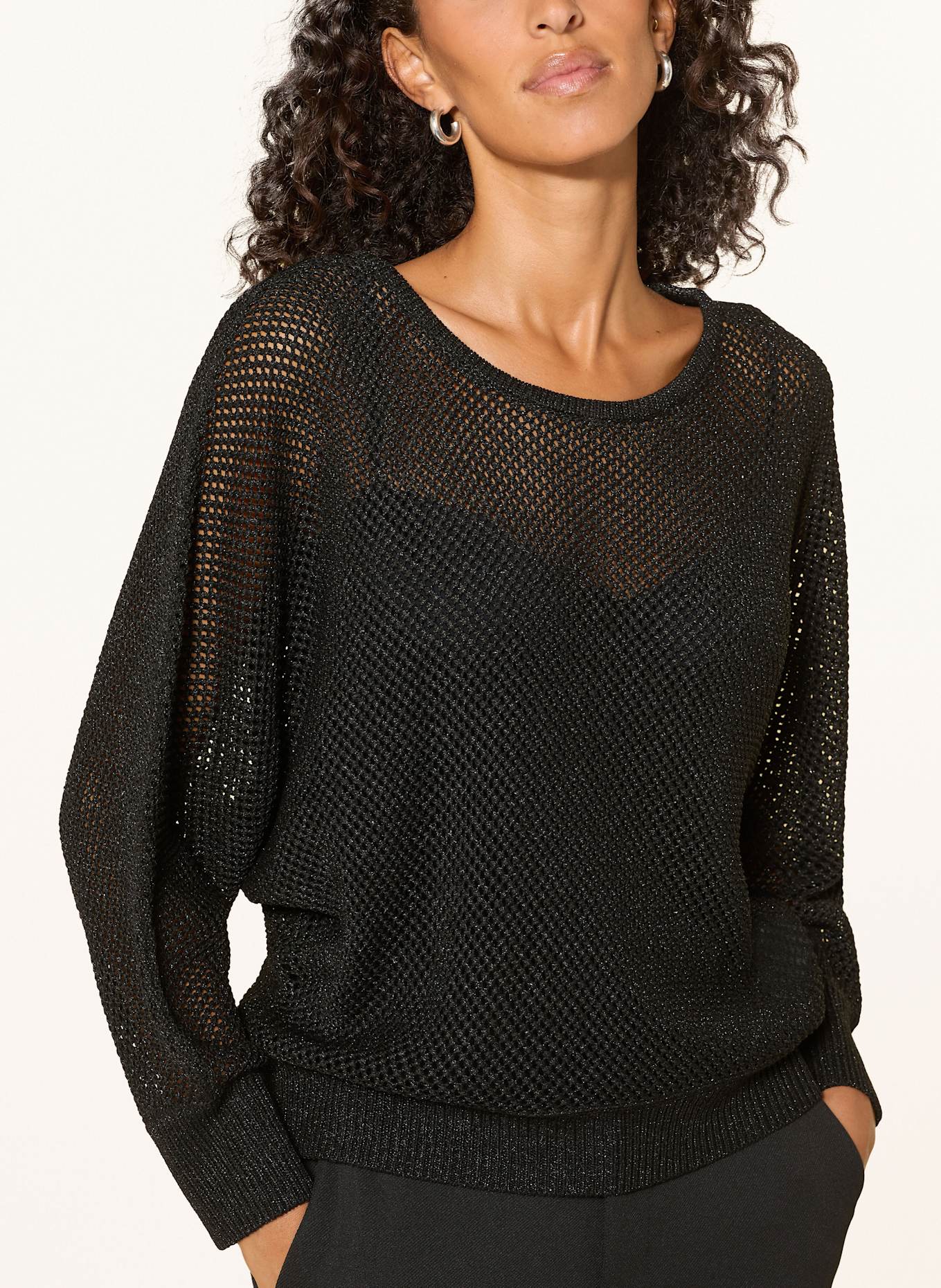 V by Vera Mont Pullover mit Glitzergarn: SCHWARZ
