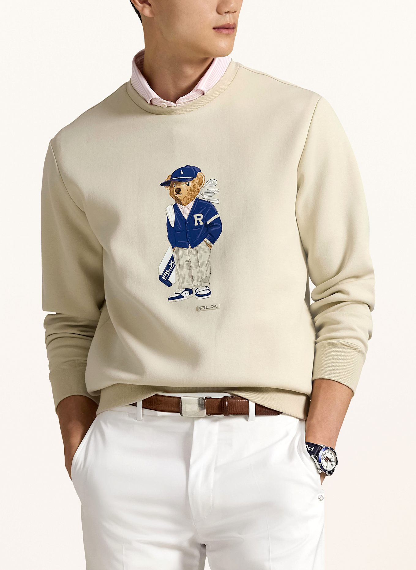 RLX RALPH LAUREN Sweatshirt: BEIGE