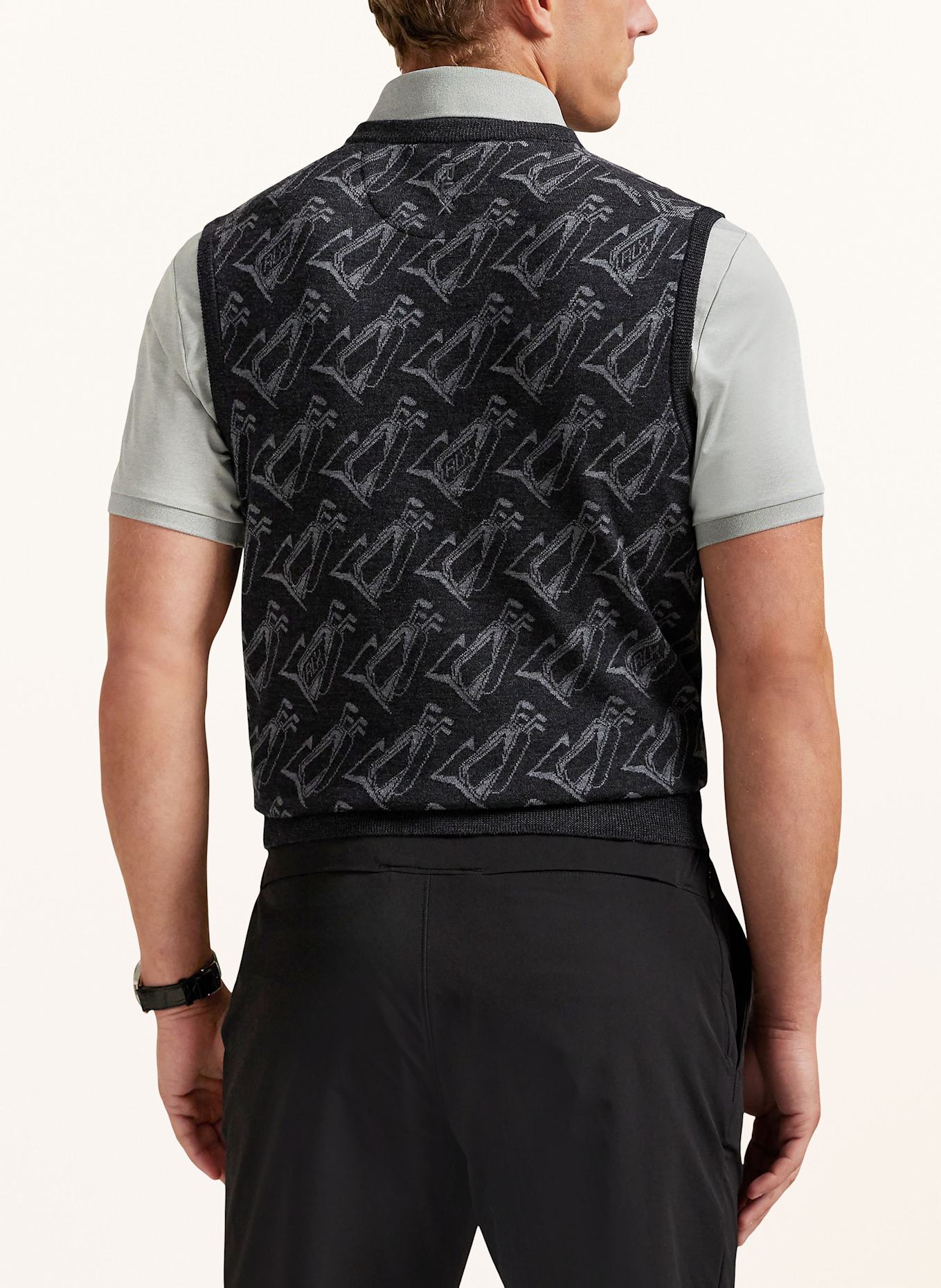 RLX RALPH LAUREN Pullunder mit Merinowolle: DUNKELGRAU