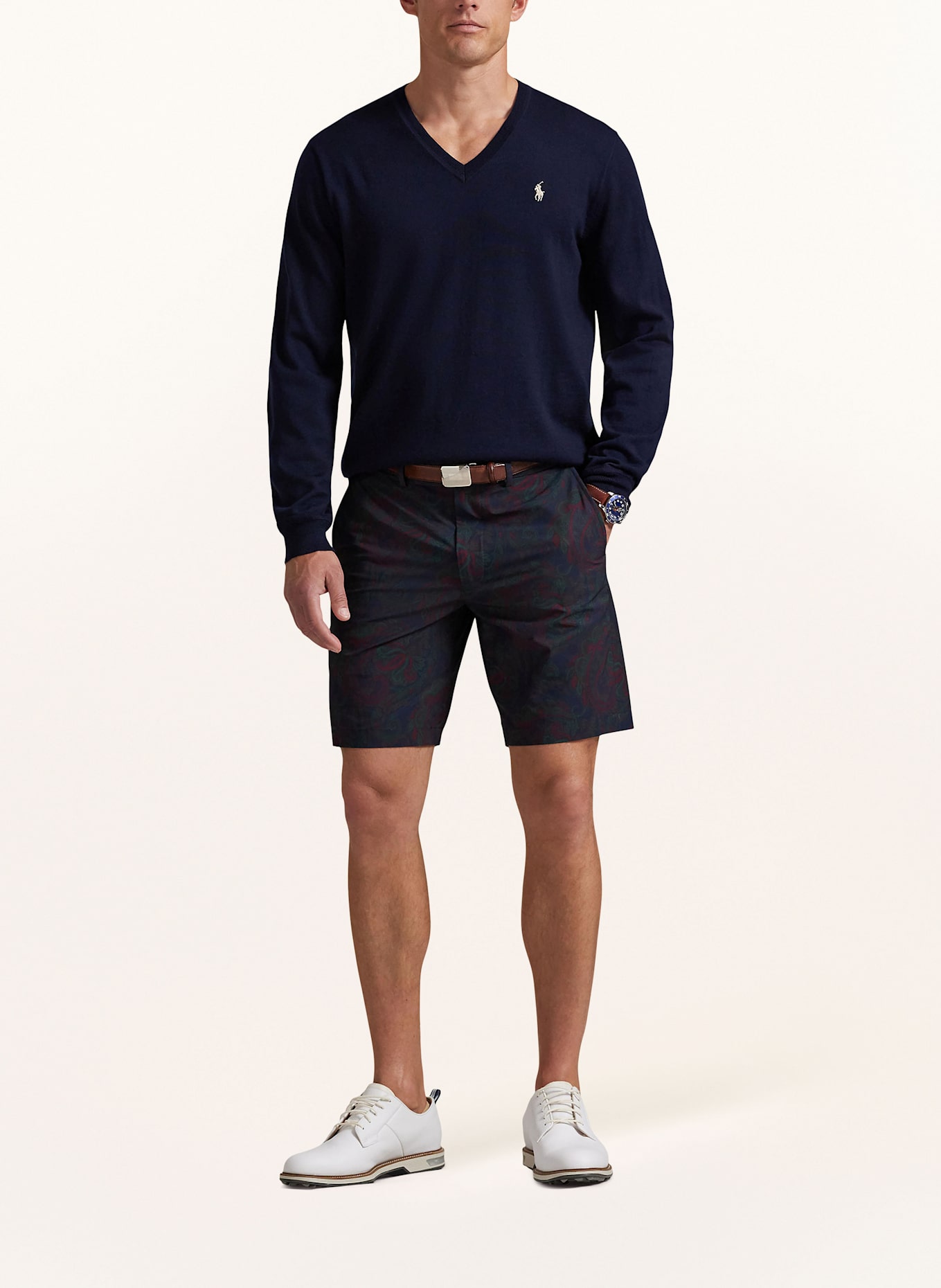 RLX RALPH LAUREN Pullover mit Merinowolle: DUNKELBLAU