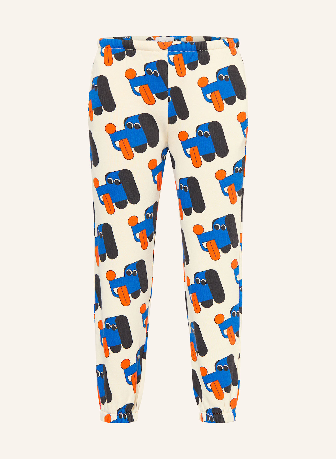 BOBO CHOSES Sweatpants: ECRU / BLAU / ORANGE