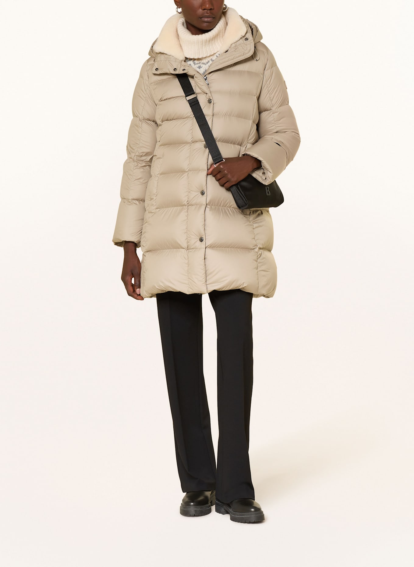 BOGNER Daunenmantel NICCI-DF1 mit abnehmbarer Kapuze: BEIGE