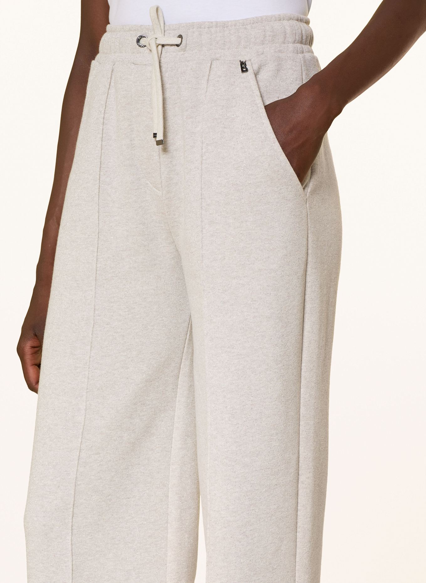 BOGNER Hose TOTO-1 im Jogging-Stil mit Glitzergarn: TAUPE