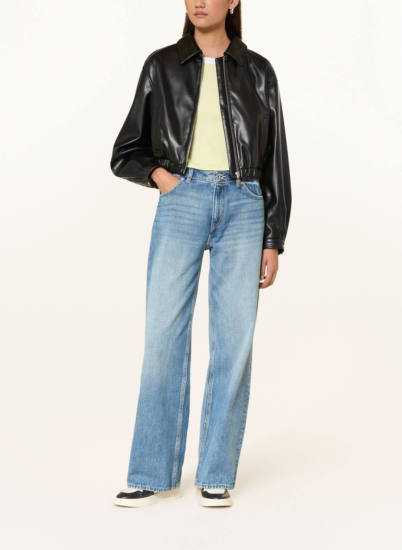 HUGO BLUE Blouson AUTENE in Lederoptik: SCHWARZ