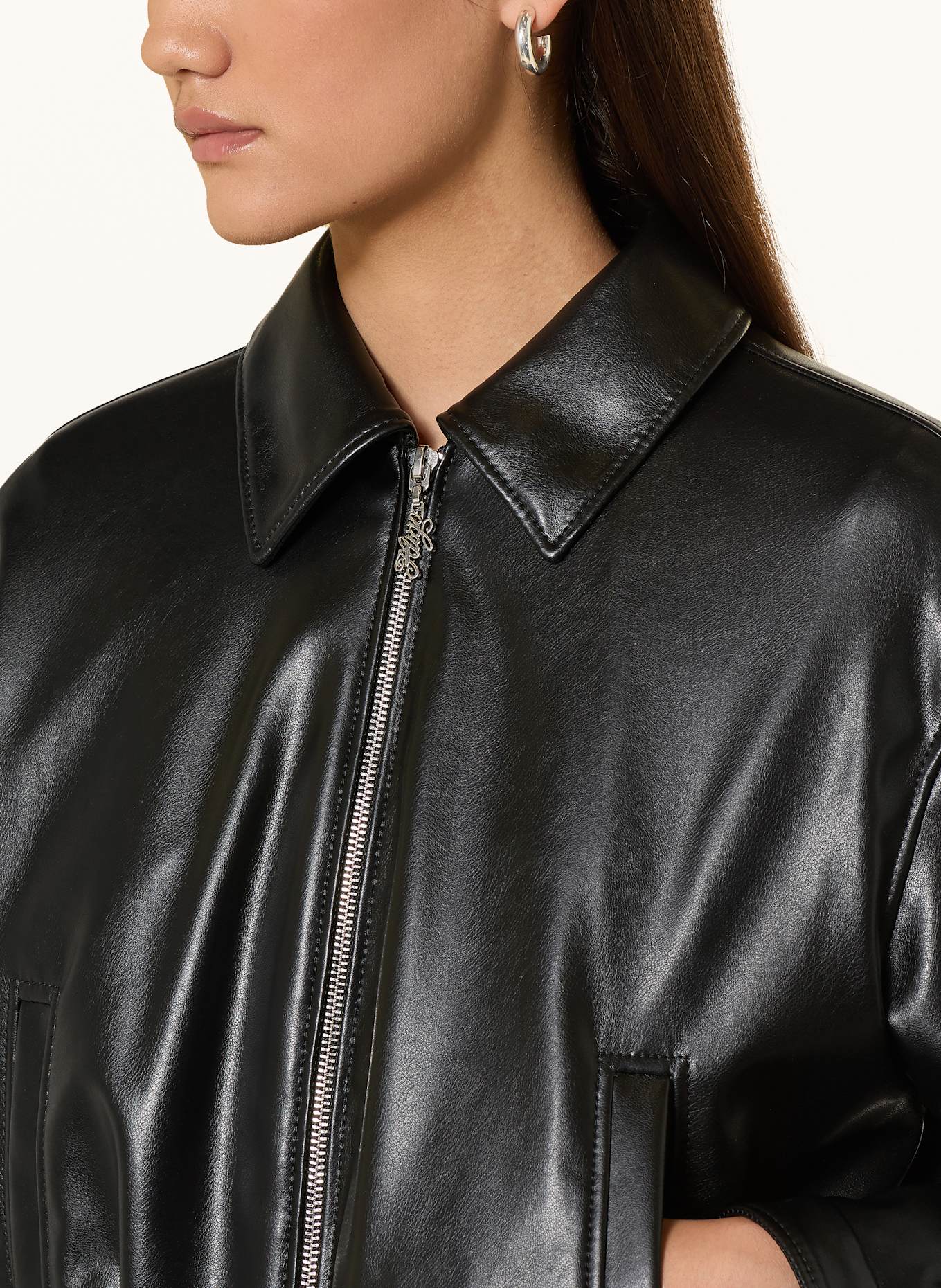 HUGO BLUE Blouson AUTENE in Lederoptik: SCHWARZ