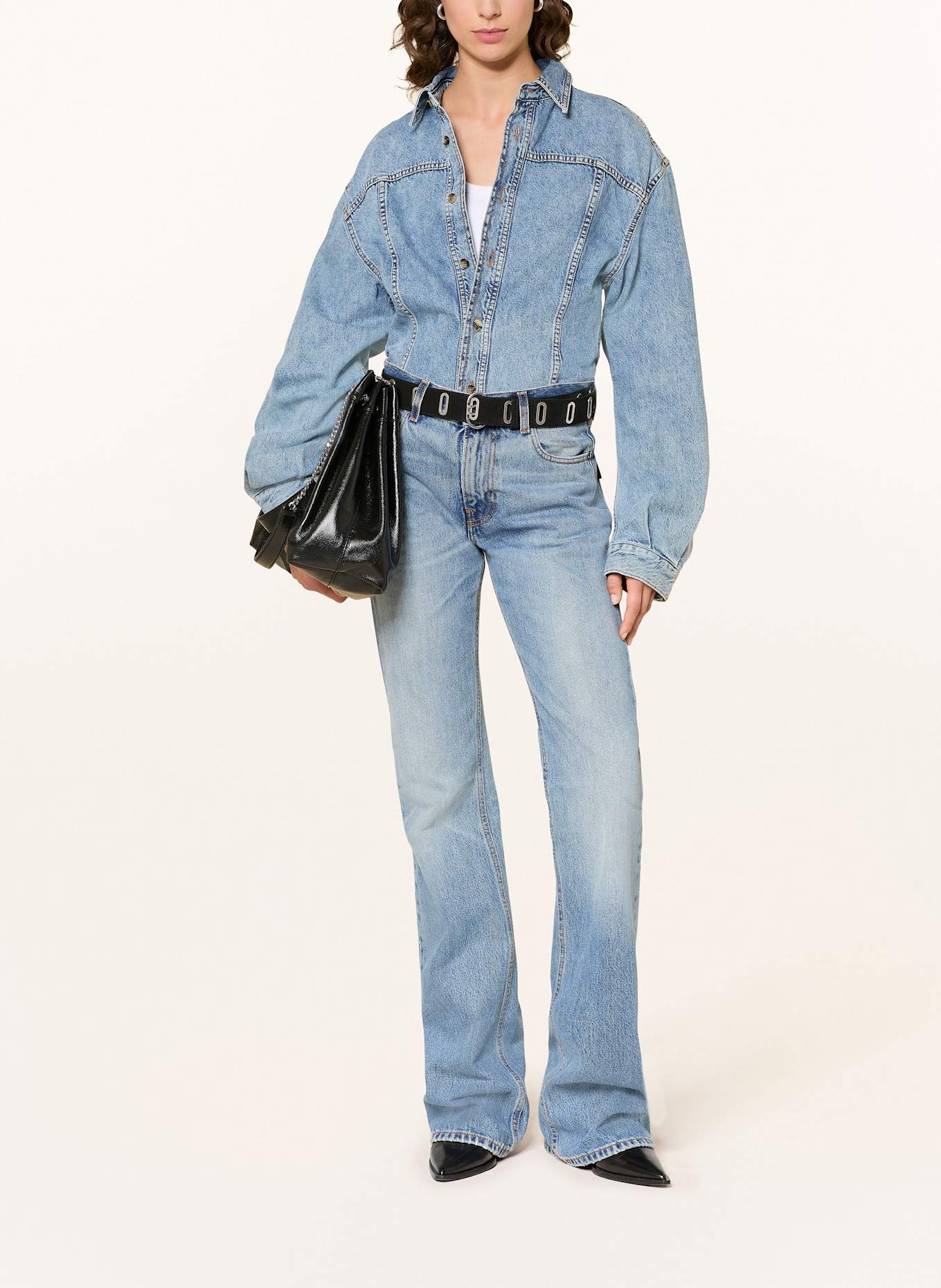 HAIKURE Jeansy bootcut FLORA DIVE BLUE WASH: L0892 DIVE BLUE WASH