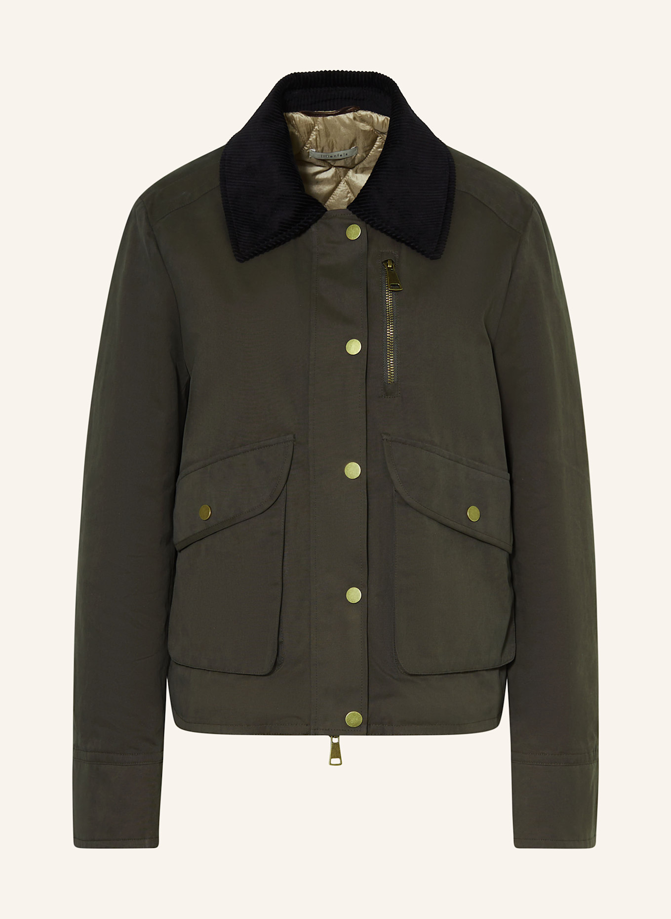 lilienfels Fieldjacke im Materialmix: OLIV
