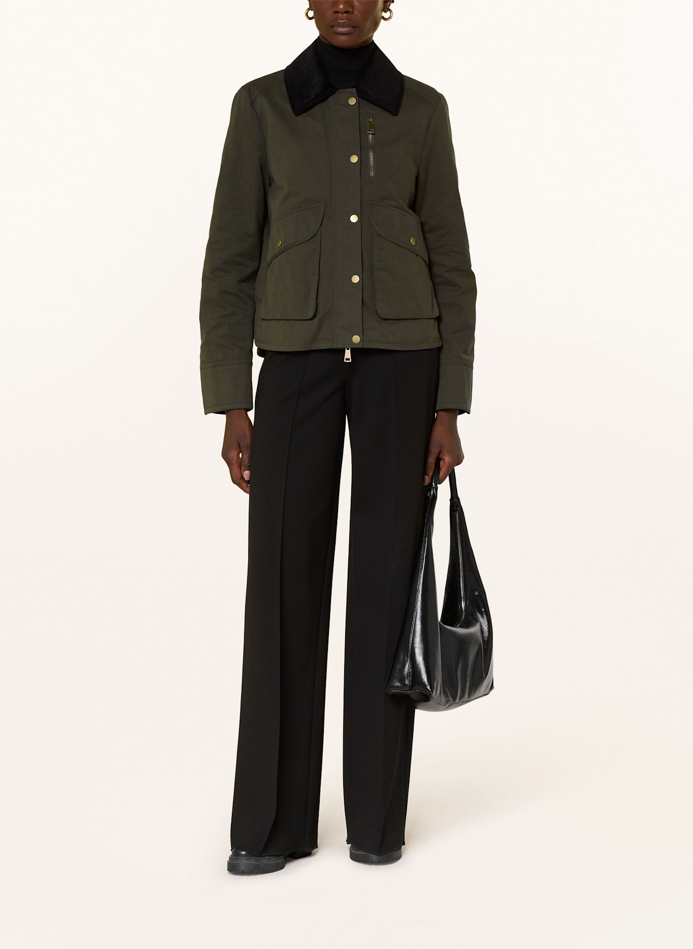 lilienfels Fieldjacke im Materialmix: OLIV