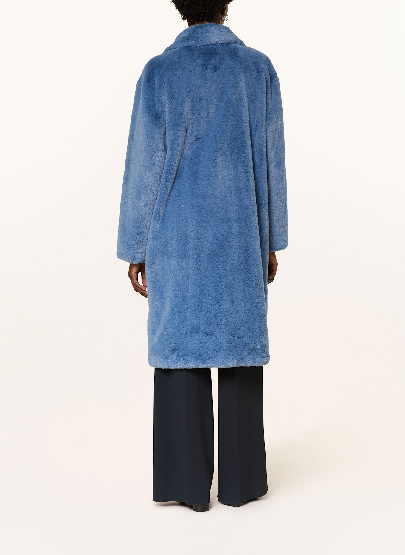 lilienfels Kunstfell-Mantel: BLAU