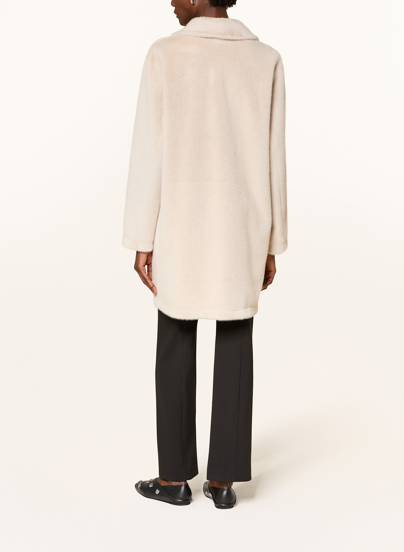 lilienfels Kunstpelz-Mantel: ECRU