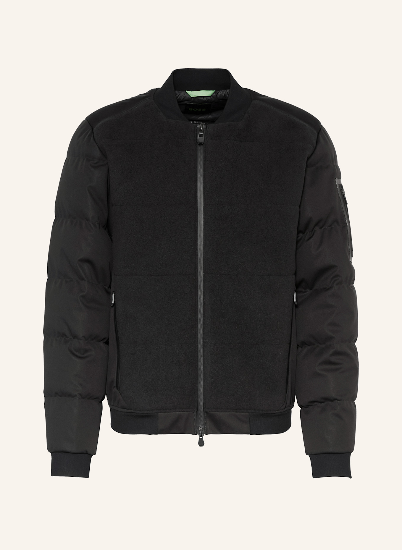 BOSS Daunenjacke OW_HOLE19 im Materialmix: SCHWARZ