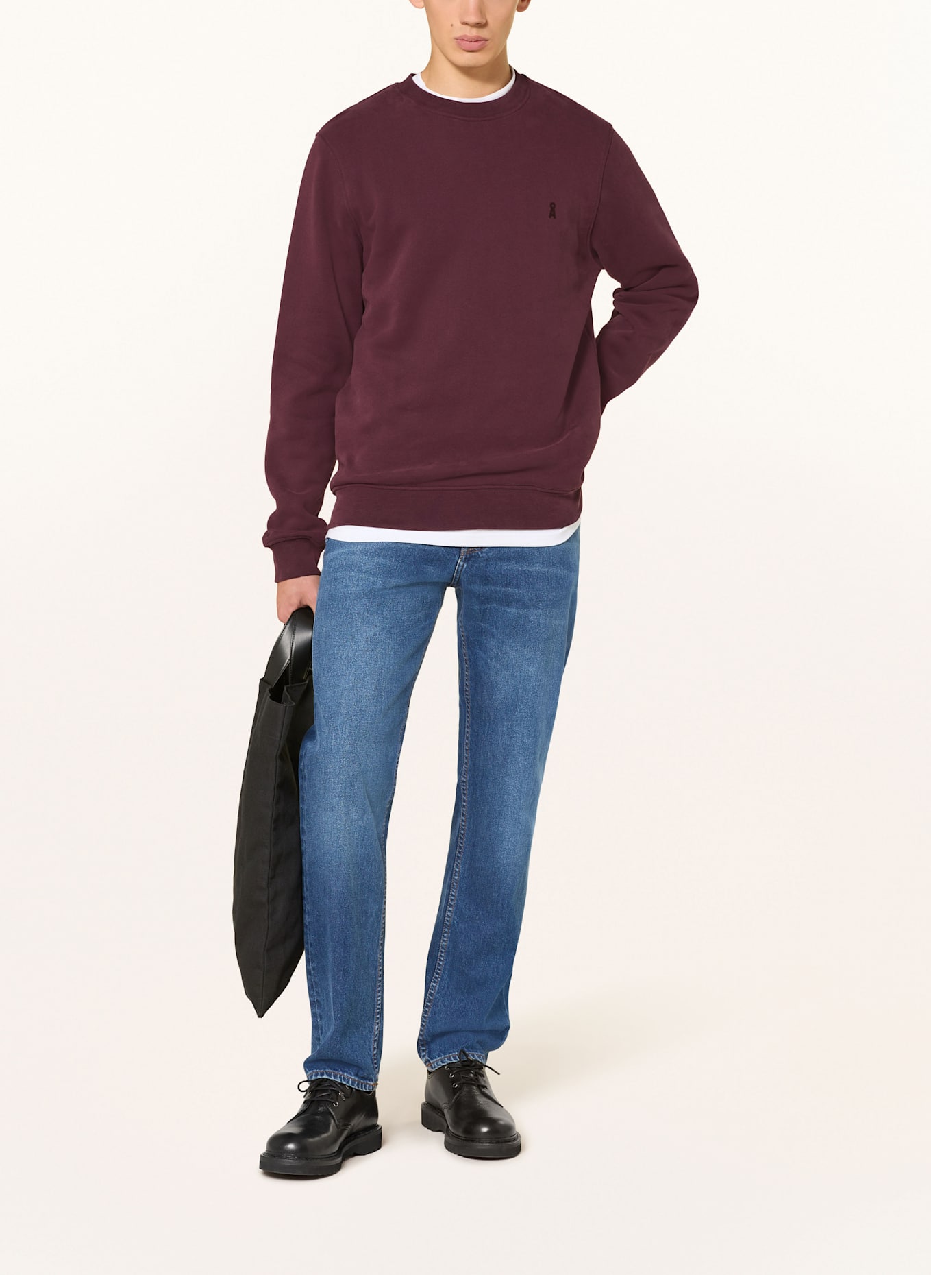 ARMEDANGELS Sweatshirt BAARO: DUNKELROT