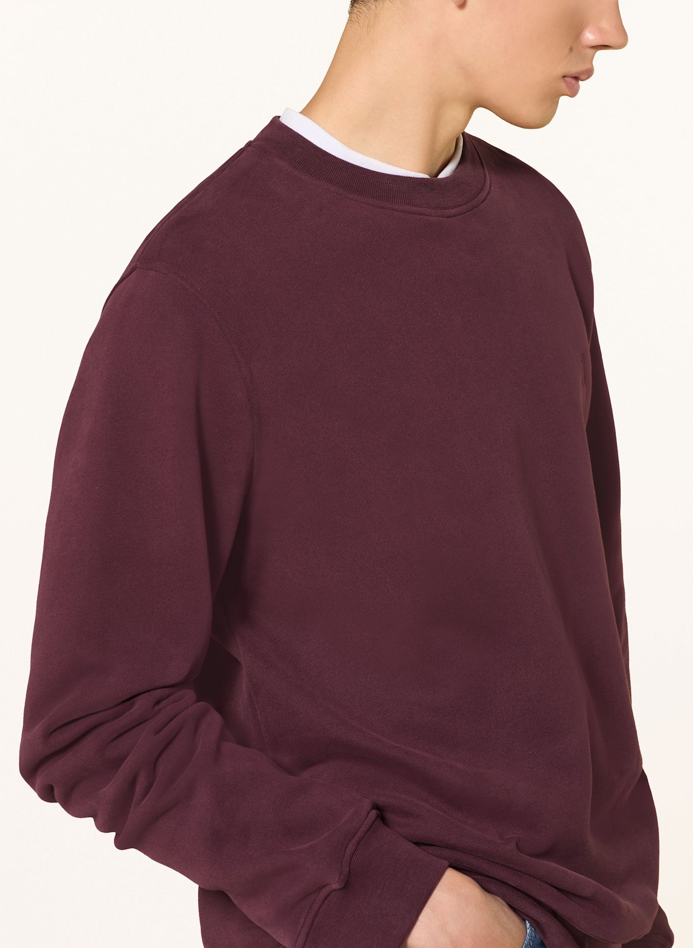 ARMEDANGELS Sweatshirt BAARO: DUNKELROT