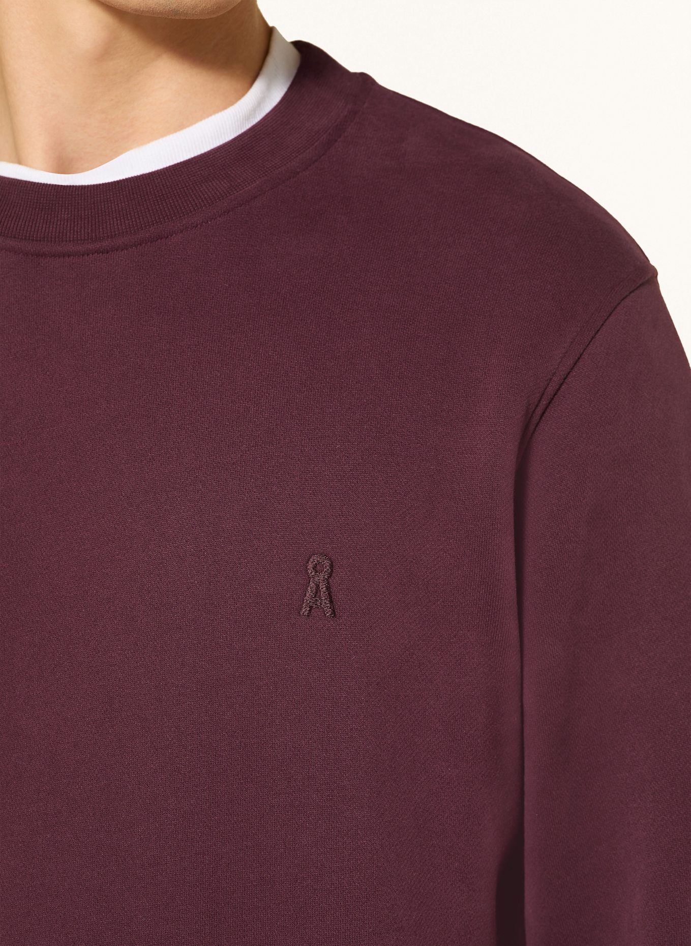 ARMEDANGELS Sweatshirt BAARO: DUNKELROT