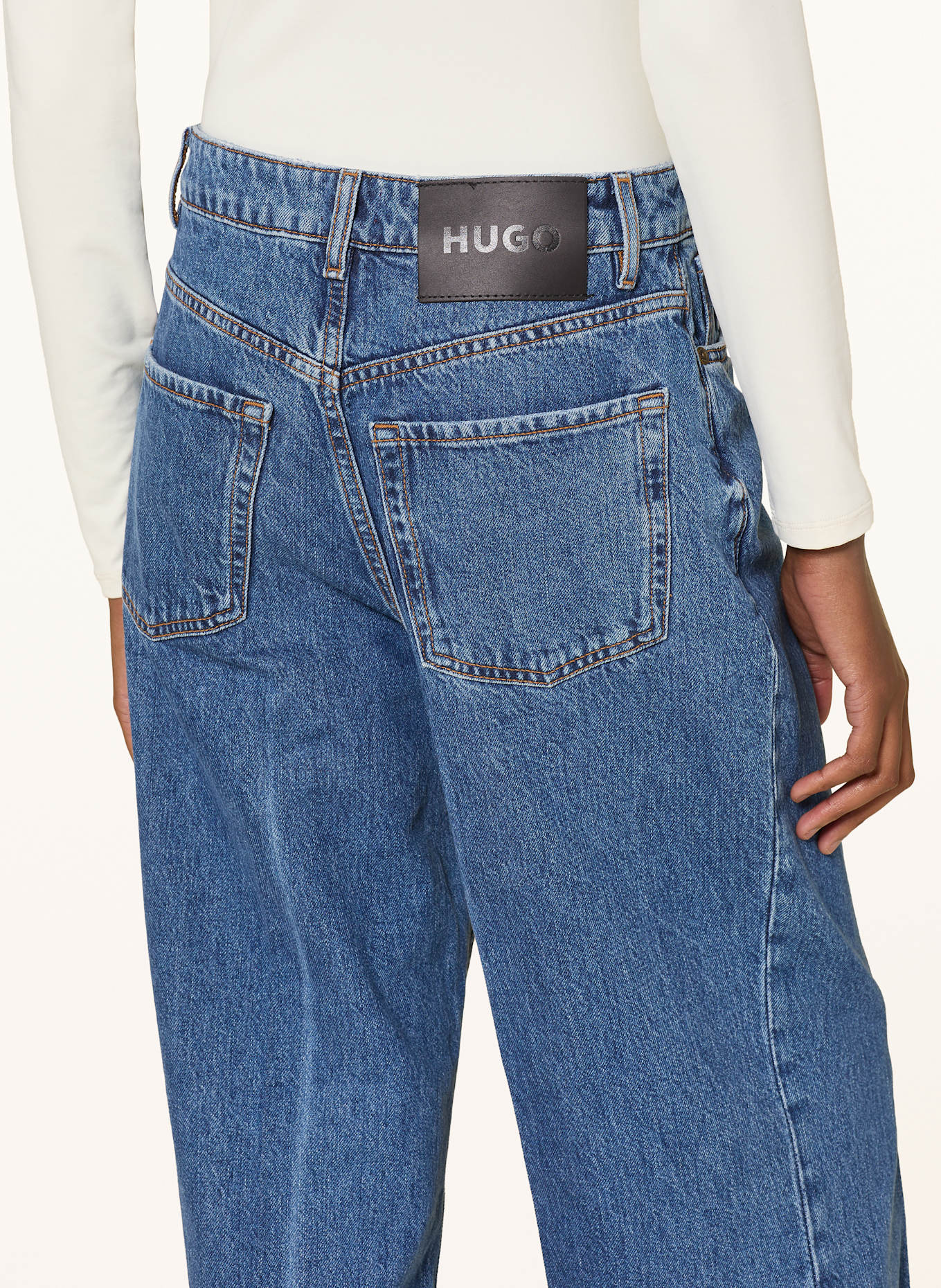 HUGO Straight Preta jeans: 415 NAVY