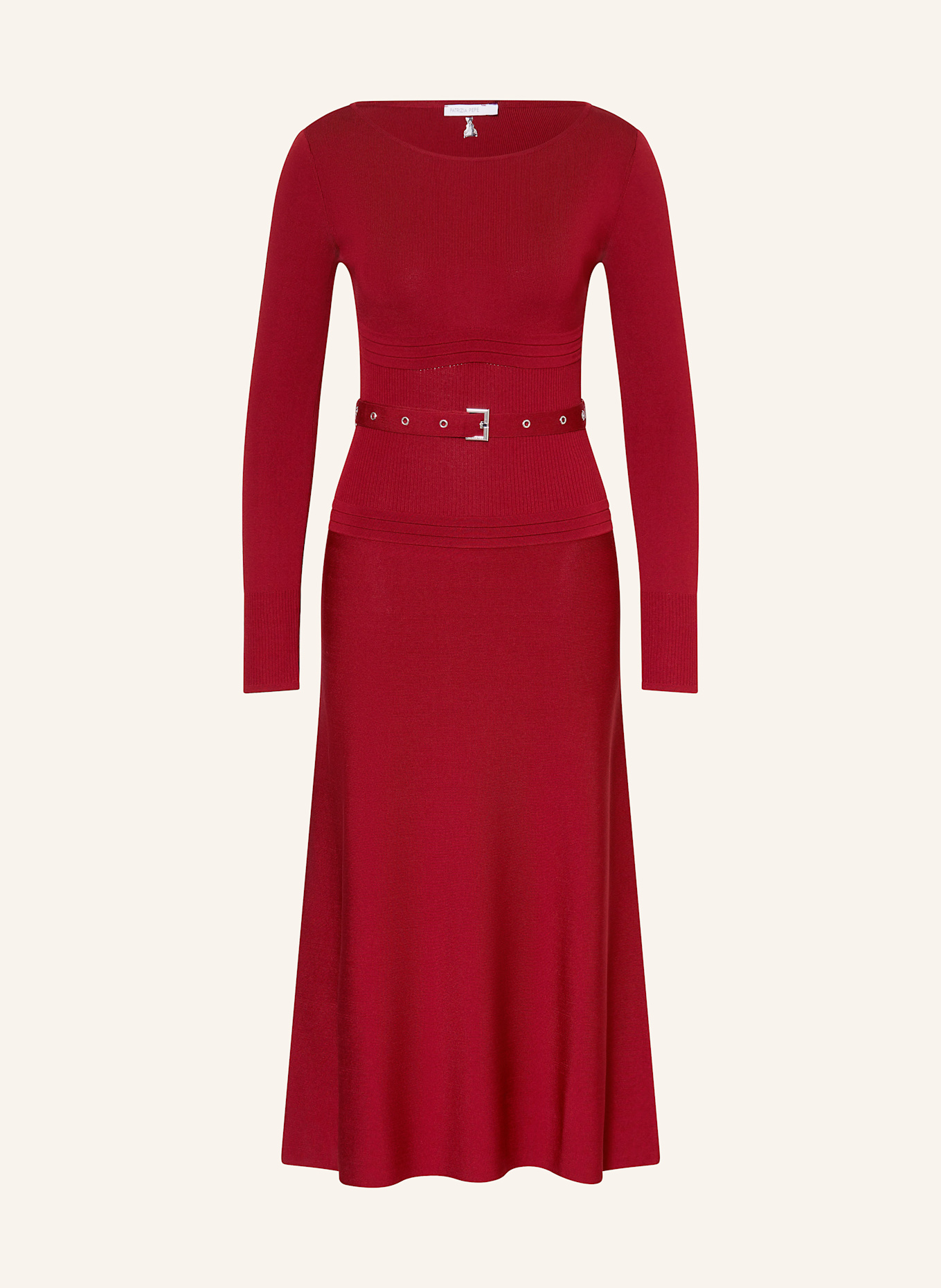 PATRIZIA PEPE Strickkleid: DUNKELROT