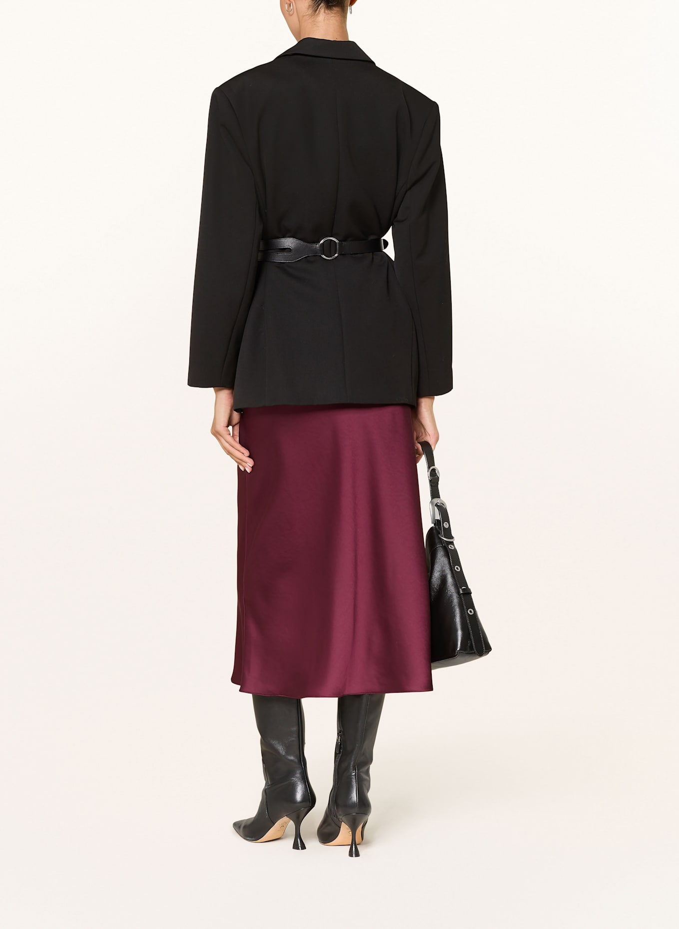 PATRIZIA PEPE Satinrock: DUNKELROT