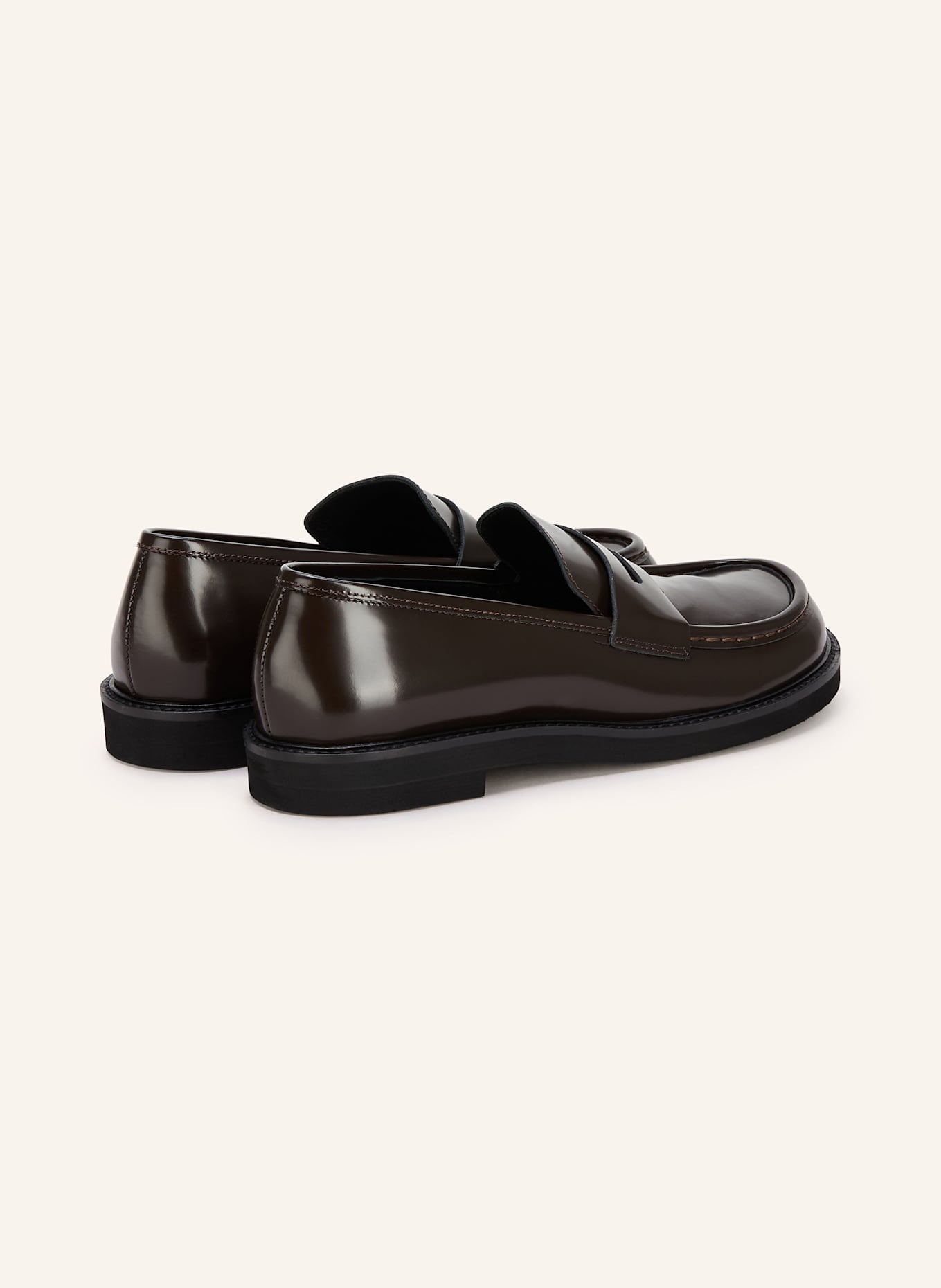 THEA MIKA Penny loafers: DARK BROWN