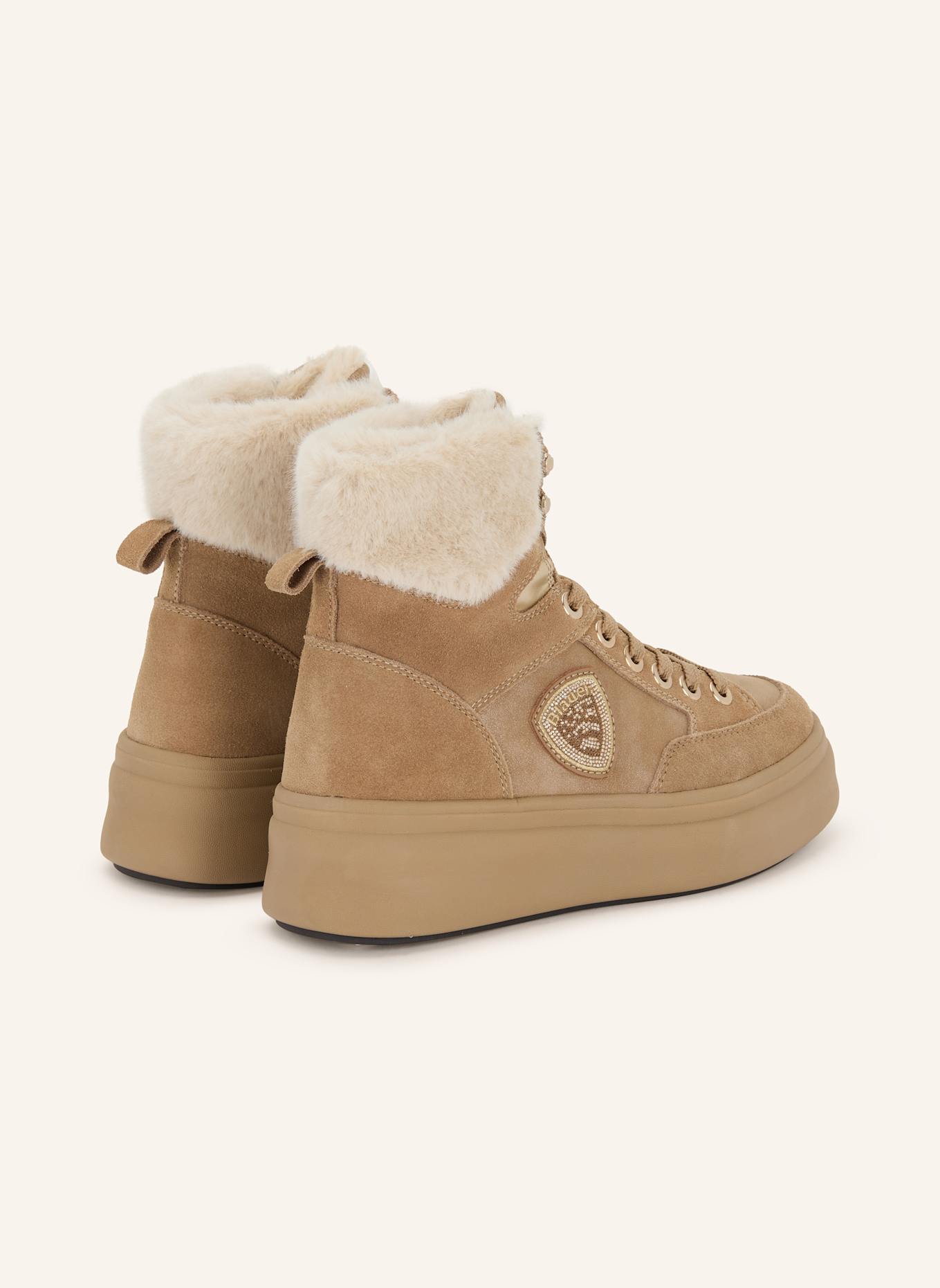 Blauer Schnürboots EMERY01: BEIGE