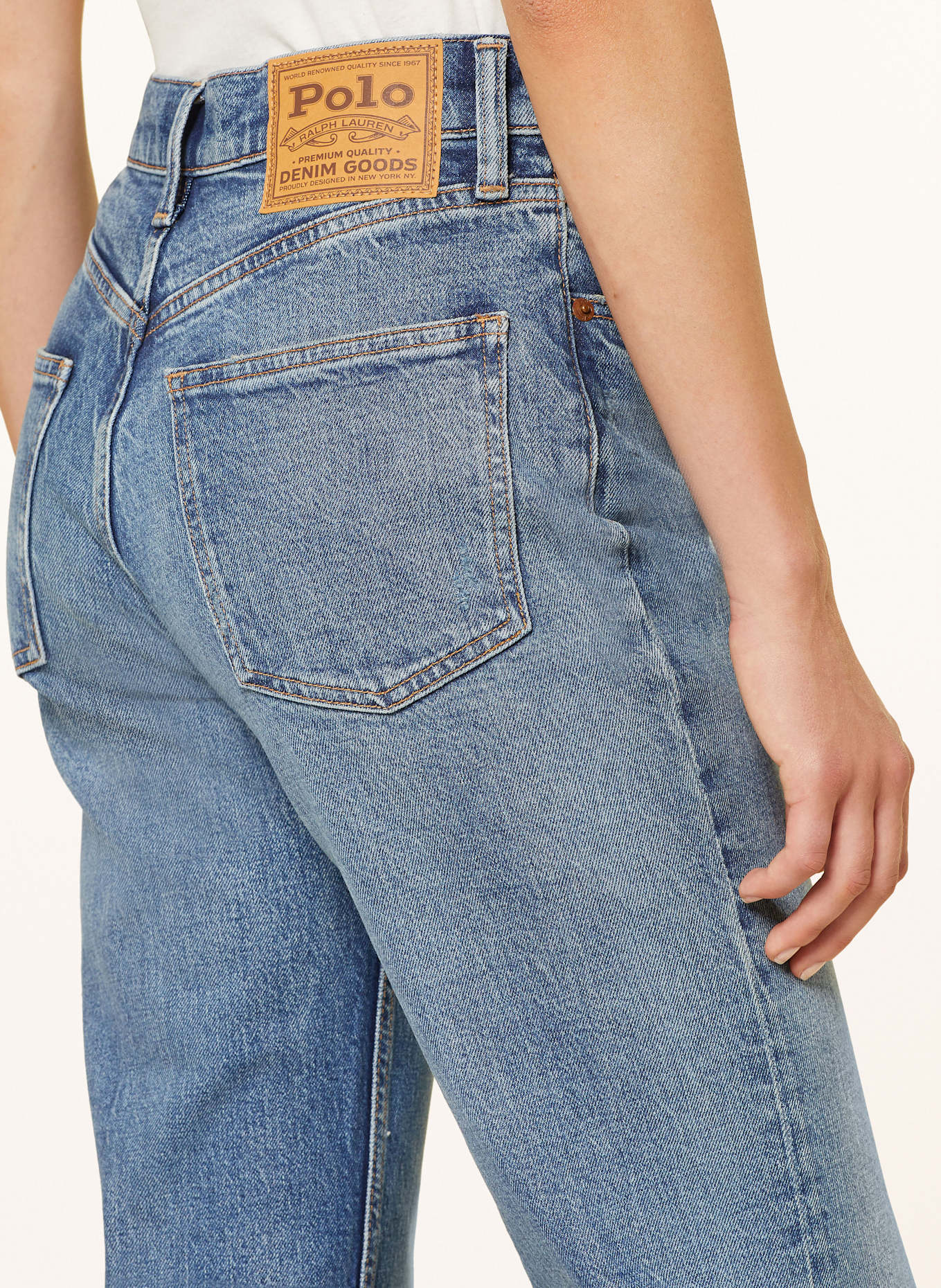 POLO DRESS WITH FOUR POCKETS AND CONTRAST STITCHES Jeansy flare: 001 PEORIA WASH