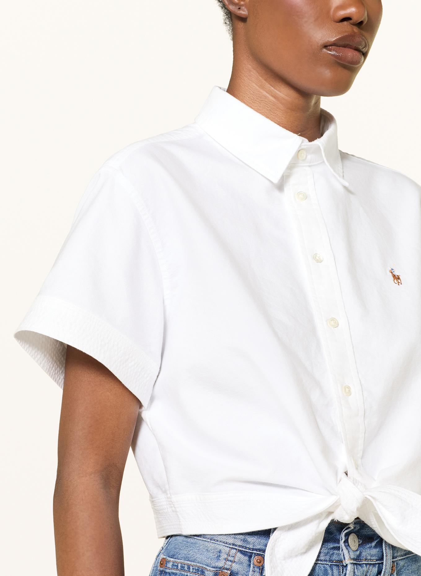 POLO RALPH LAUREN Cropped-Hemdbluse: WEISS