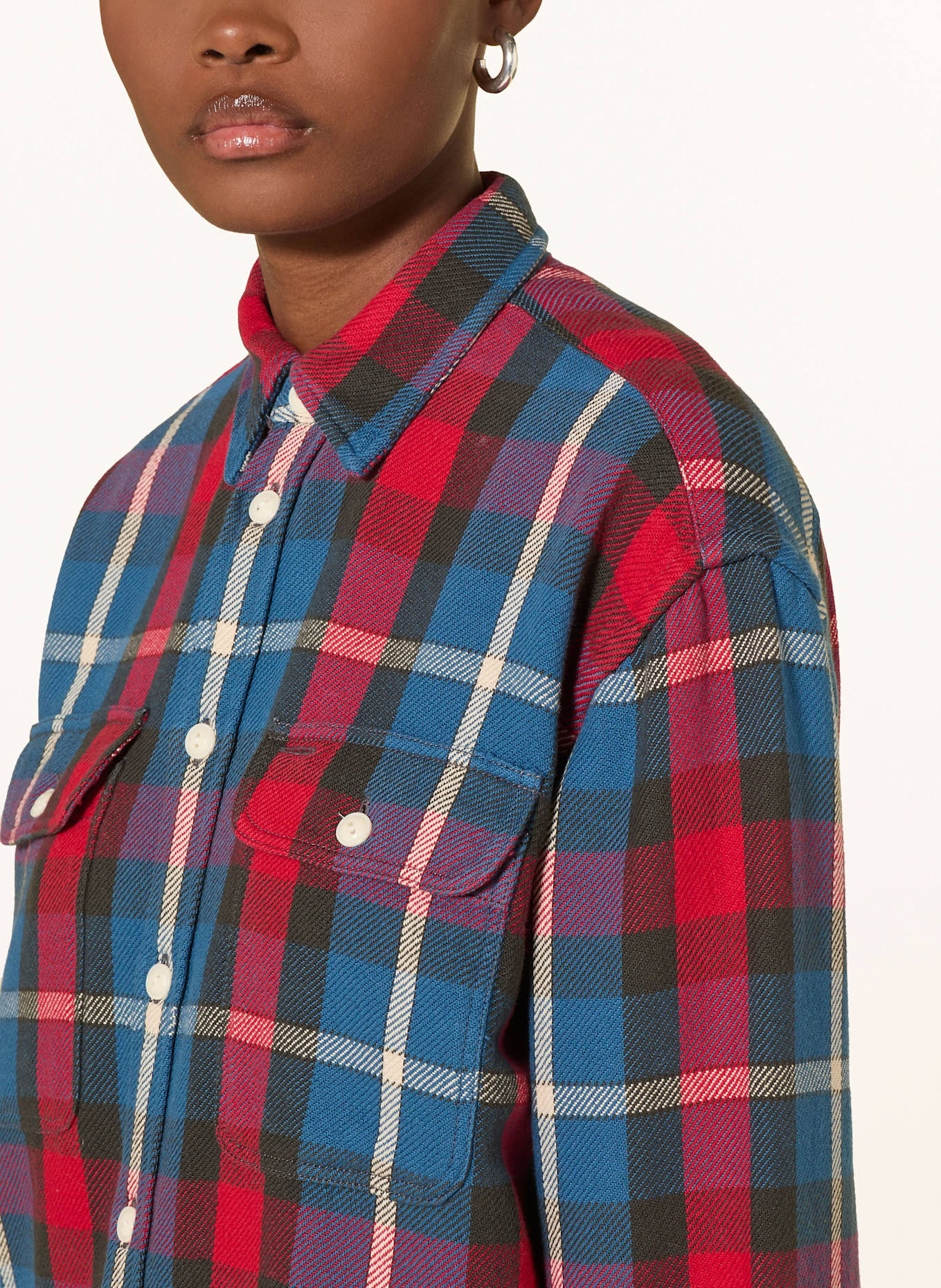 POLO RALPH LAUREN Hemdbluse: BLAU / ROT / CREME