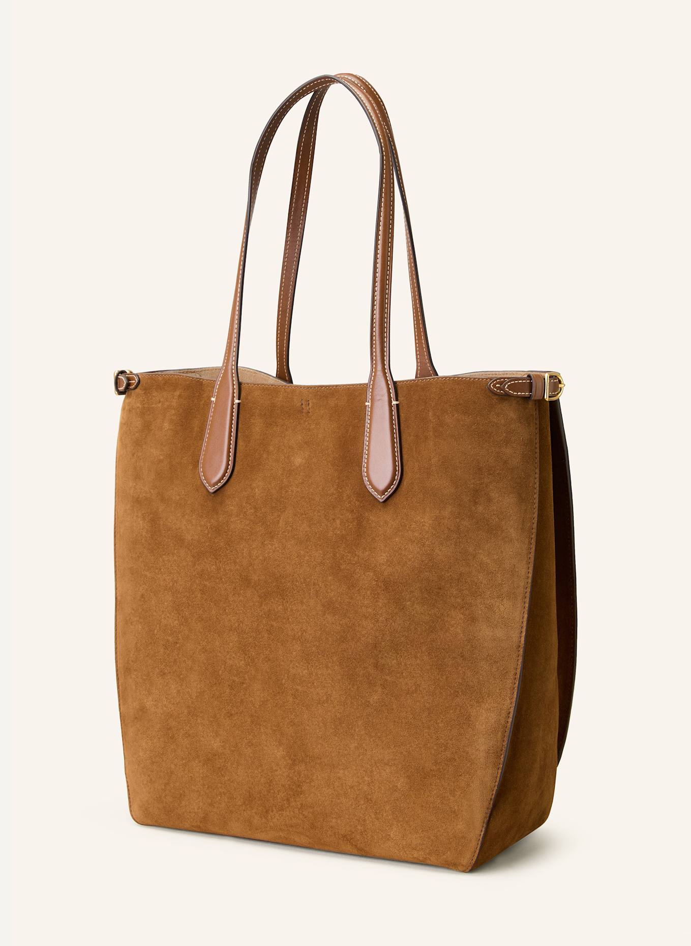 POLO RALPH LAUREN Torba shopper: BRĄZOWY