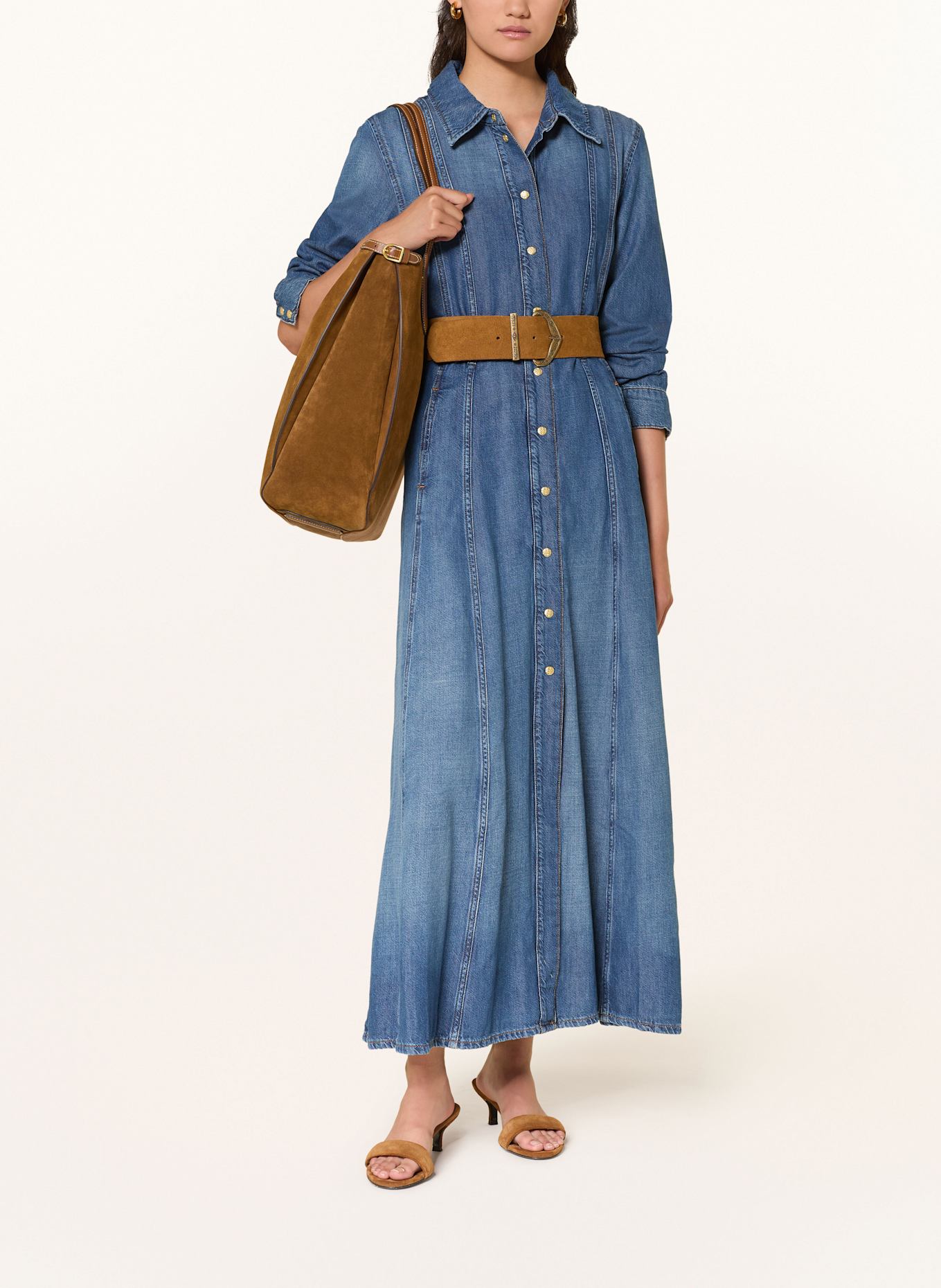 POLO RALPH LAUREN Torba shopper: BRĄZOWY