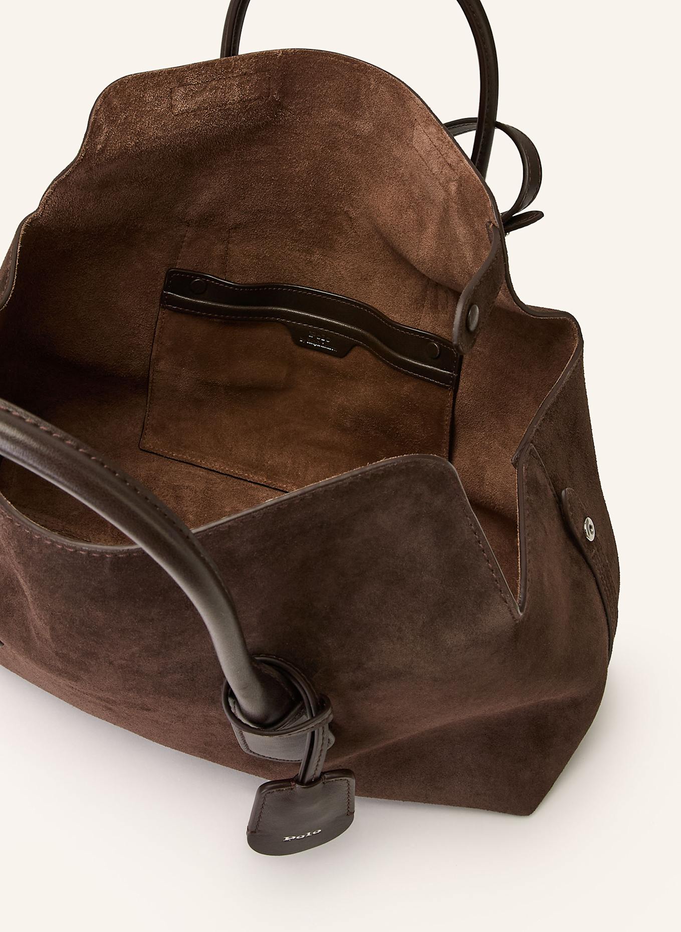 POLO RALPH LAUREN Torebka MEDIUM: CIEMNOBRĄZOWY