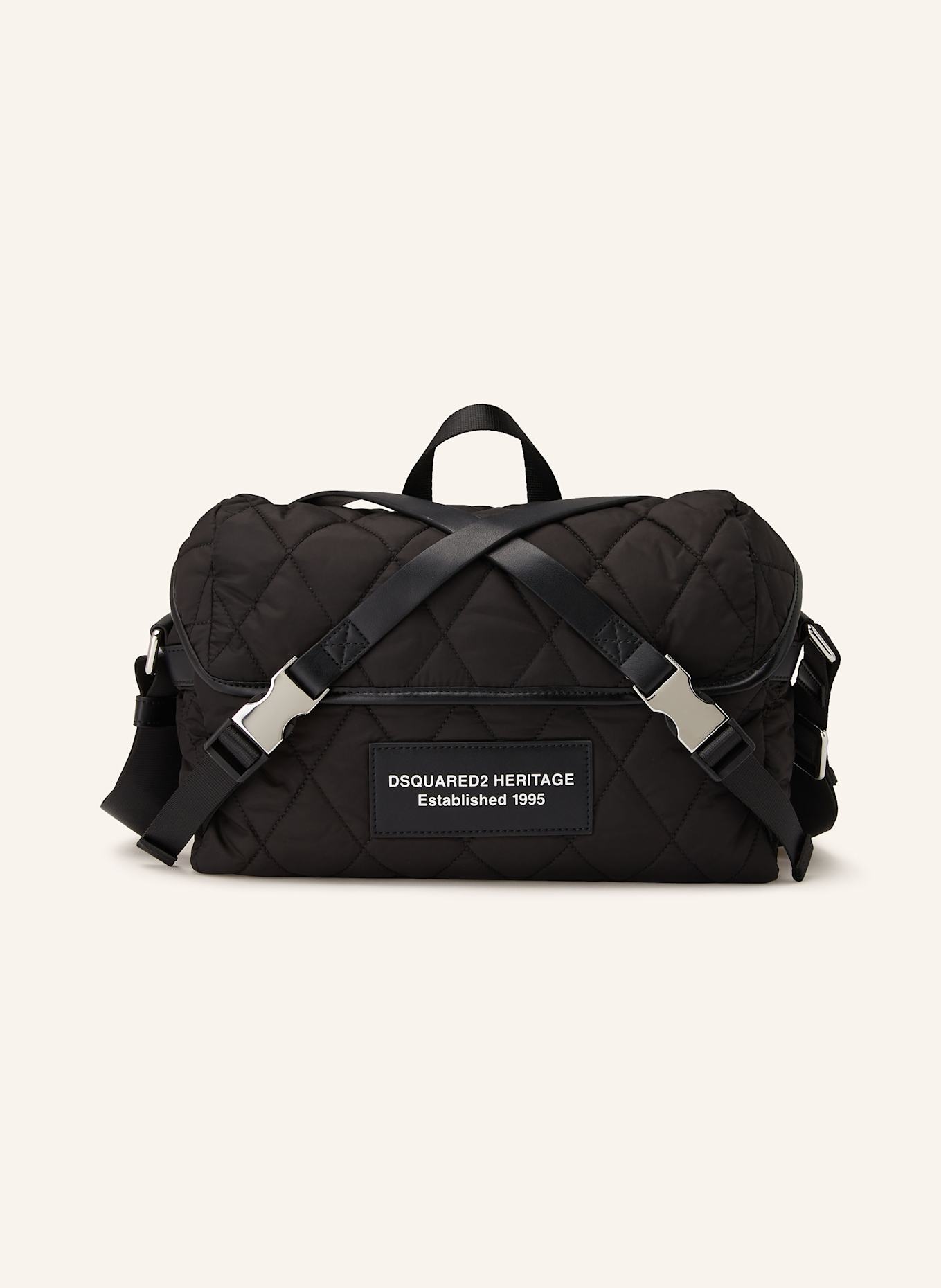 DSQUARED2 Taška přes rameno HERITAGE MESSENGER: ČERNÁ